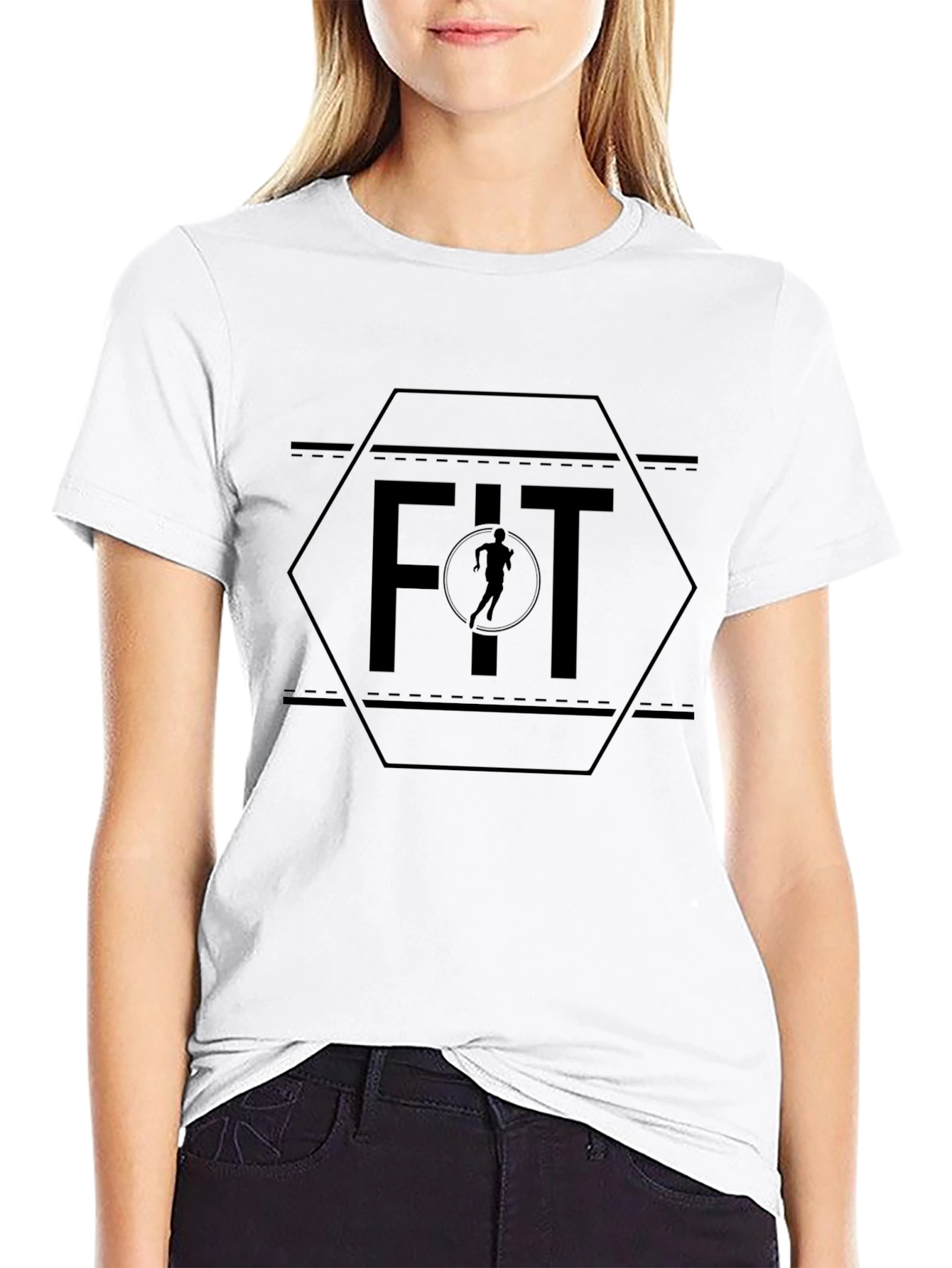 Mens Black FIT Graphic Tee - Active Lifestyle