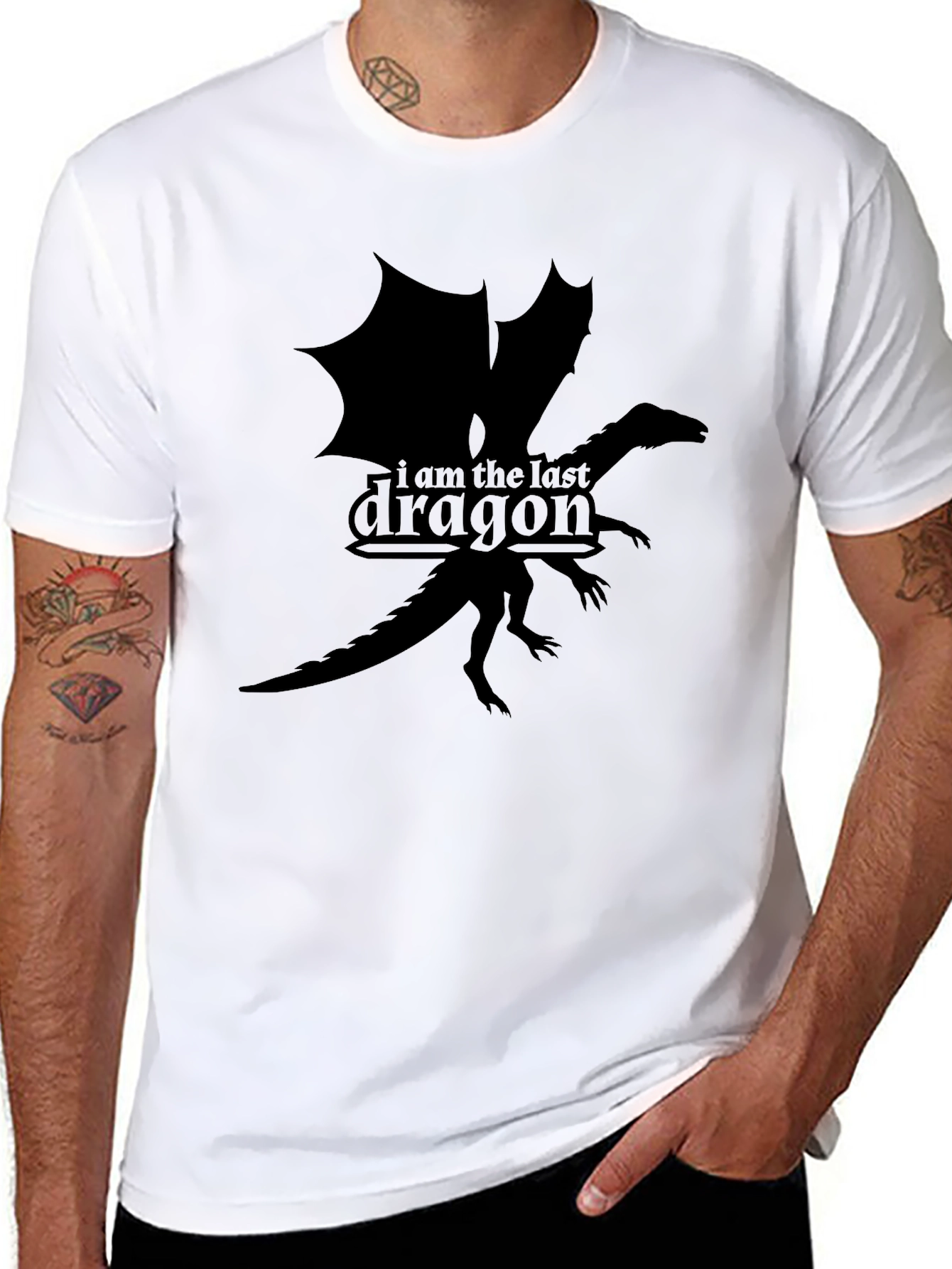 Last Dragon Graphic Tee - Mens Black T-Shirt