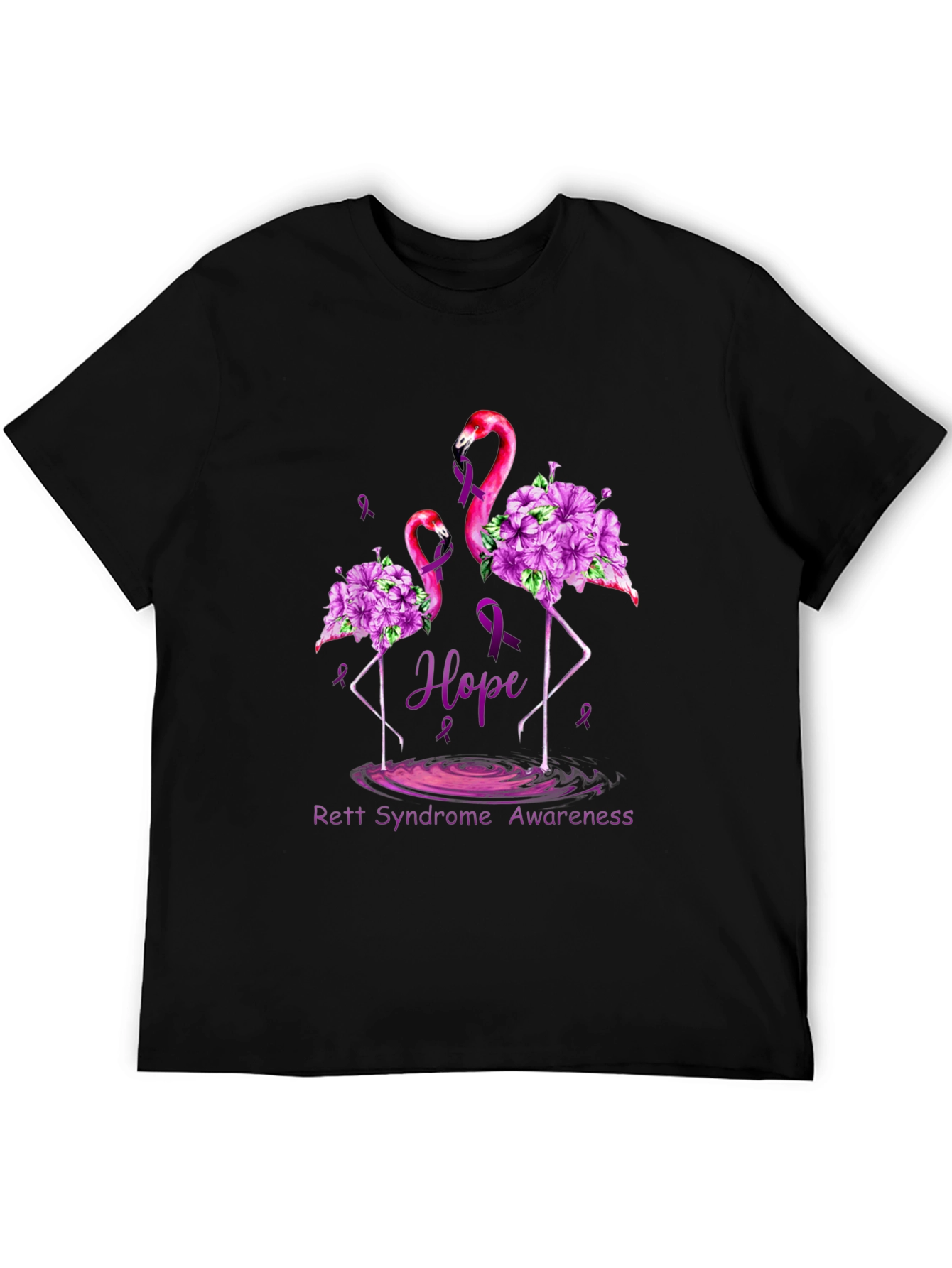 Rett Syndrome Awareness Flamingo Hope T-Shirt