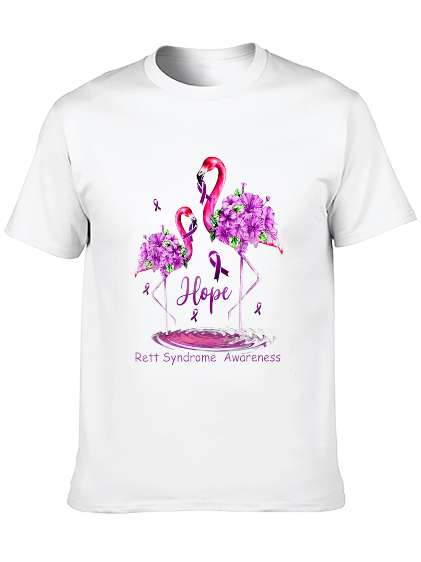 Rett Syndrome Awareness Flamingo Hope T-Shirt
