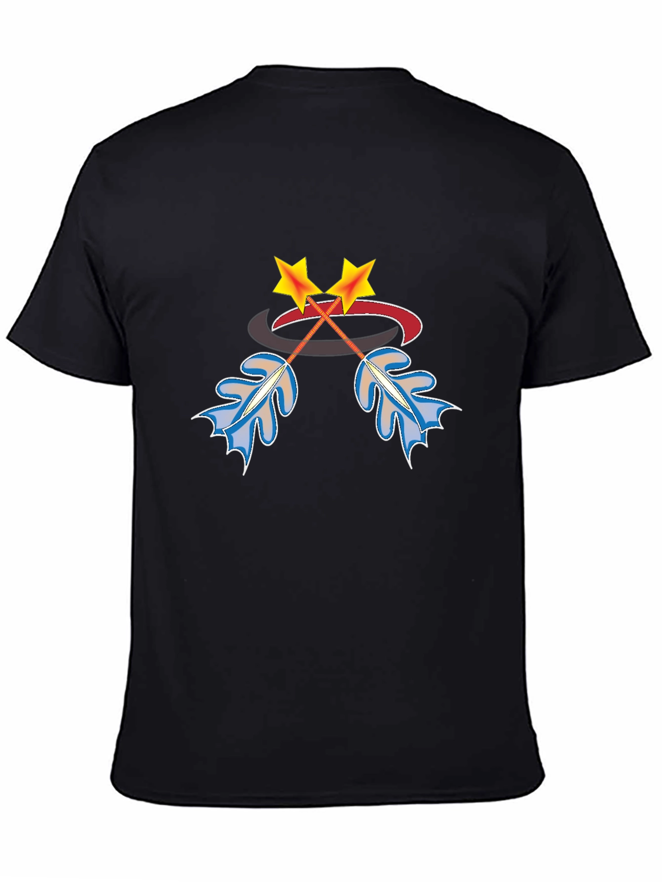 Unique Graphic Print Black T-Shirt