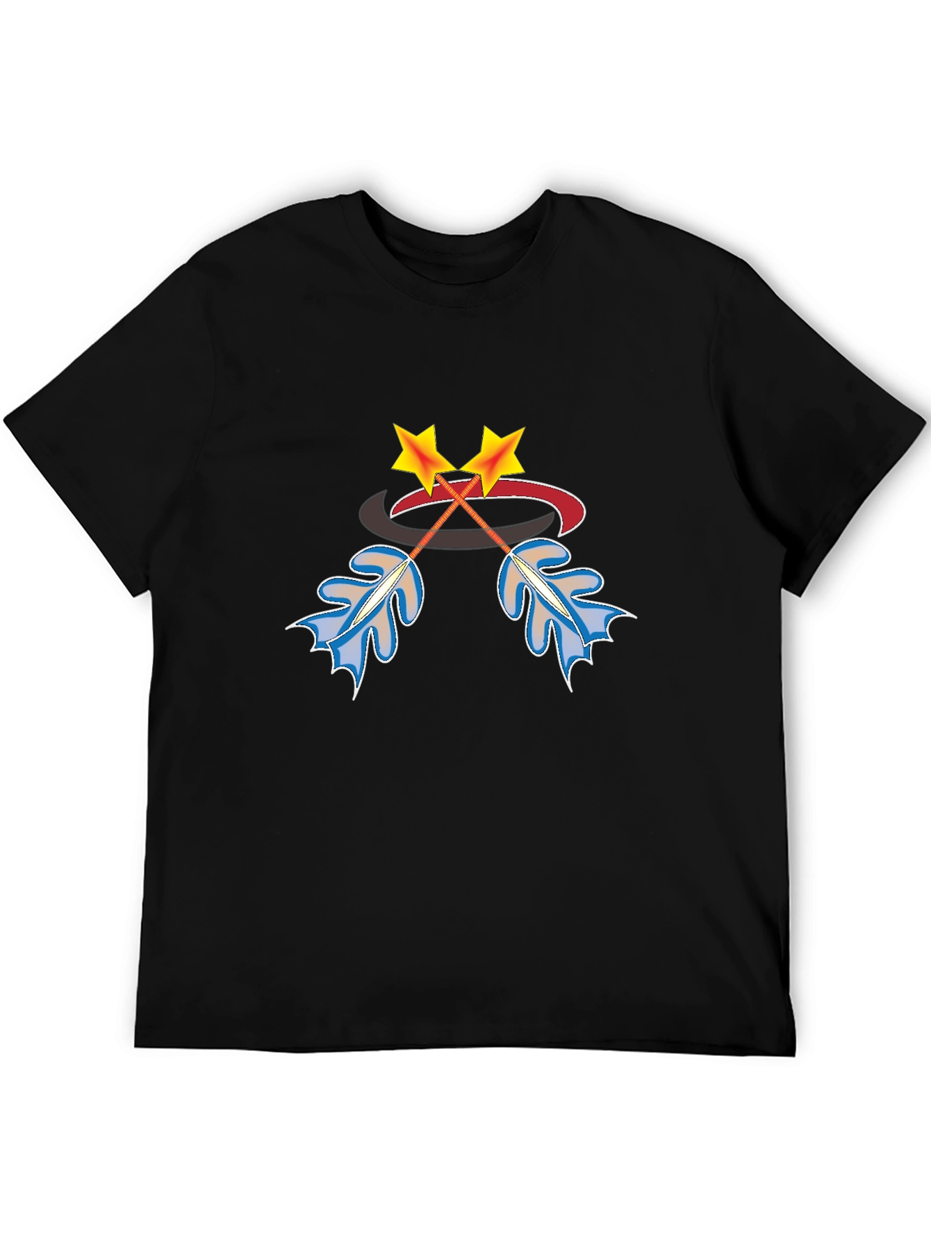 Unique Graphic Print Black T-Shirt