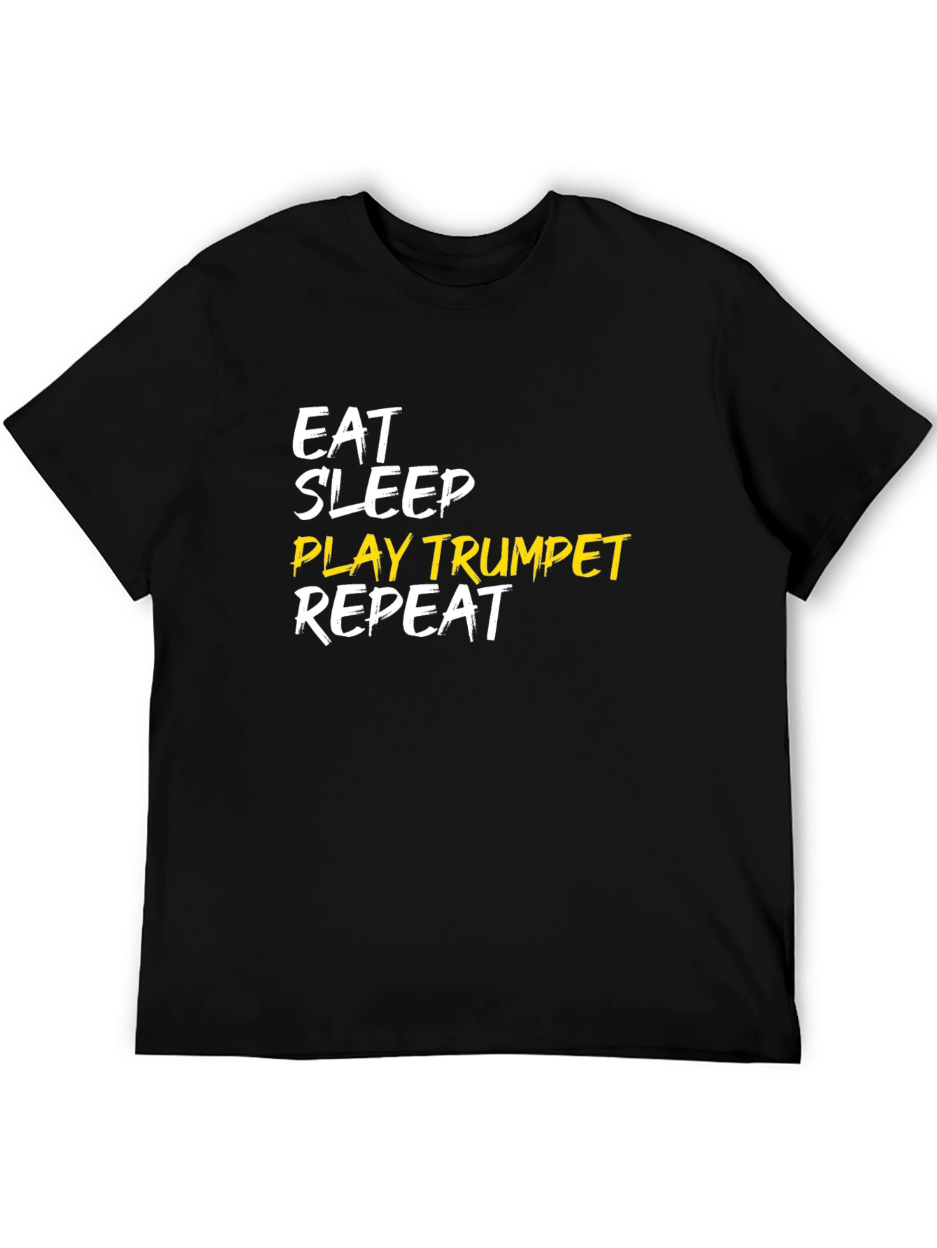 Eat Sleep Play Trumpet Repeat Black T-Shirt