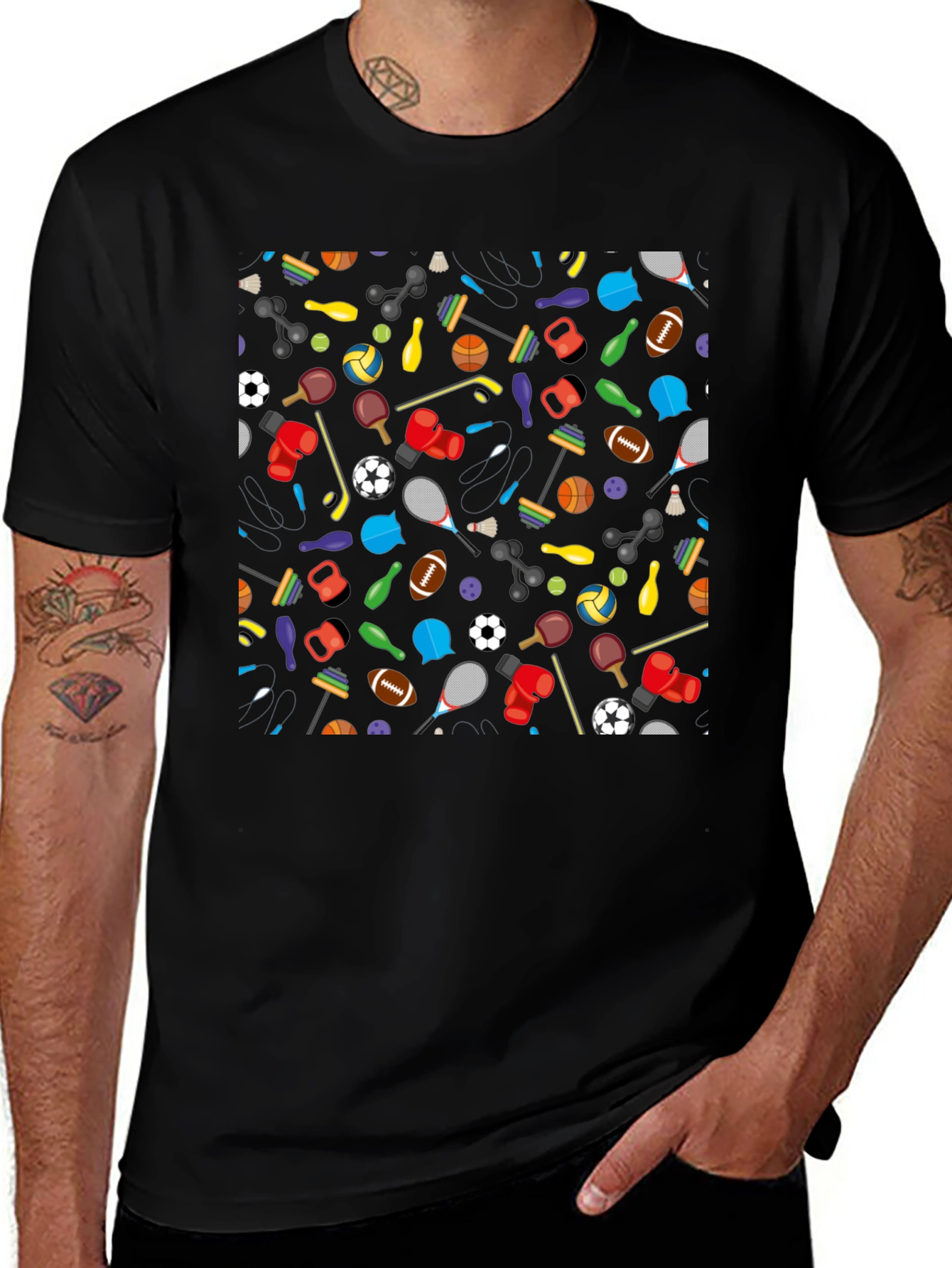 Sports Pattern T-Shirt