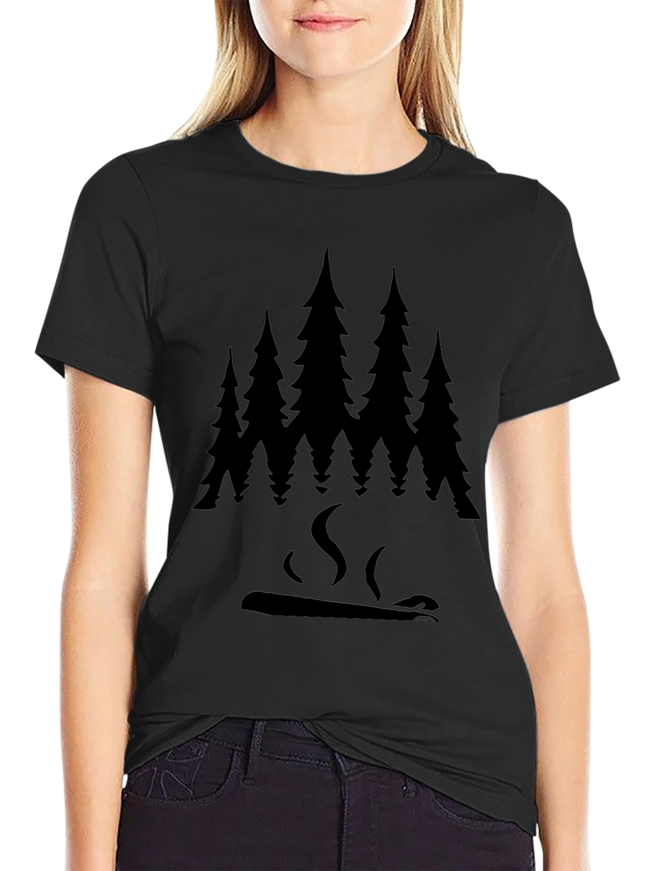 Forest Fire Graphic Tee - Black Unisex T-Shirt