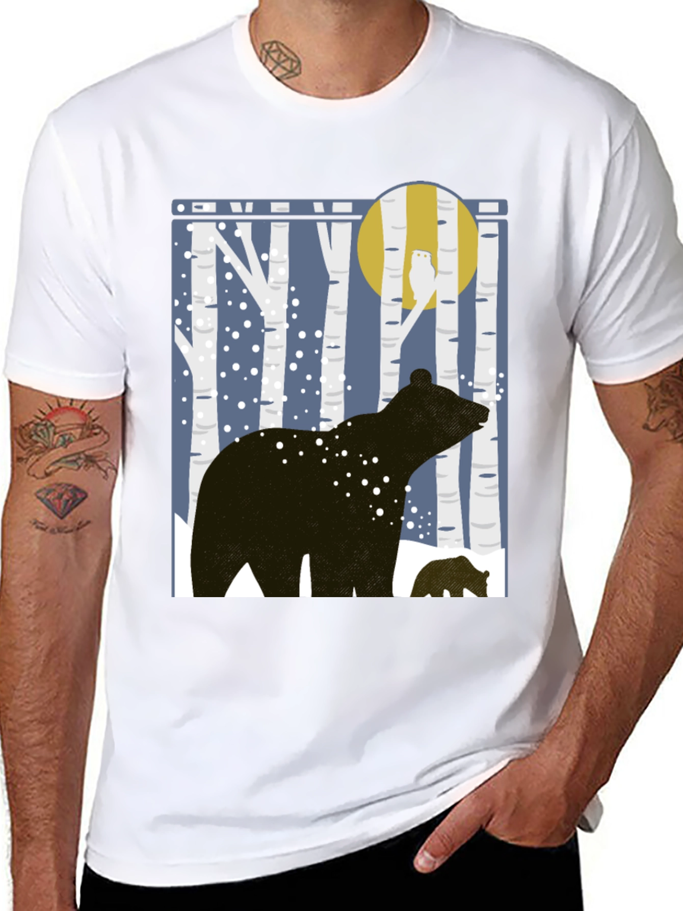 Bear & Cub Forest Graphic Tee