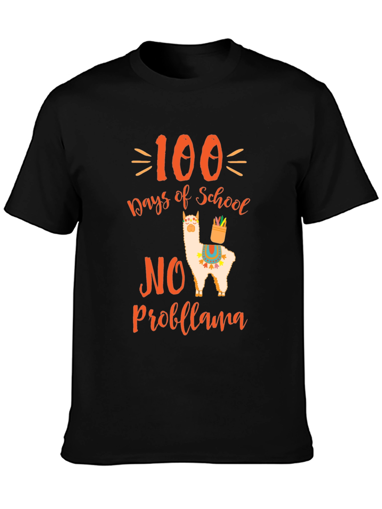 100 Days of School No Probllama T-Shirt