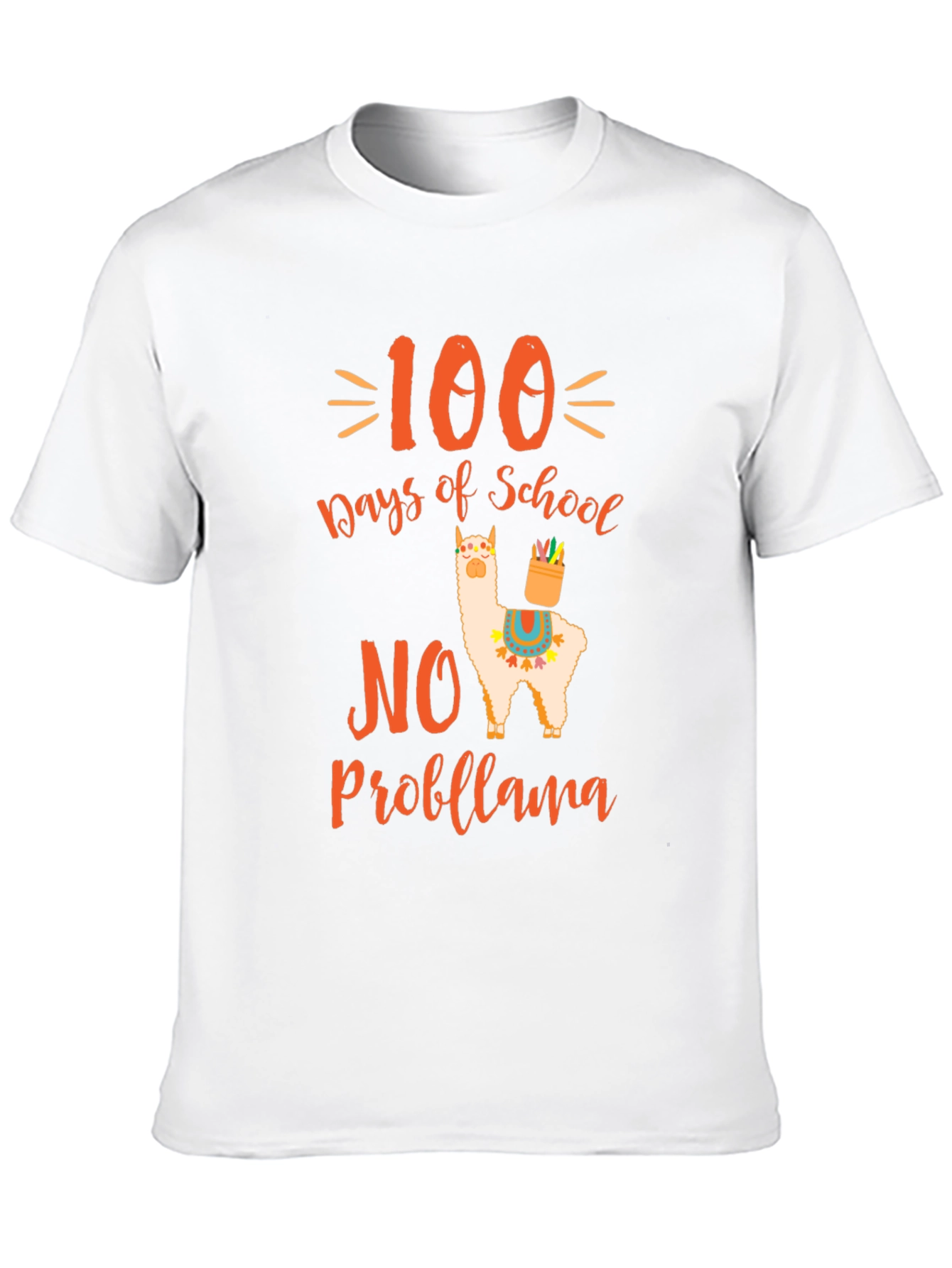 100 Days of School No Probllama T-Shirt