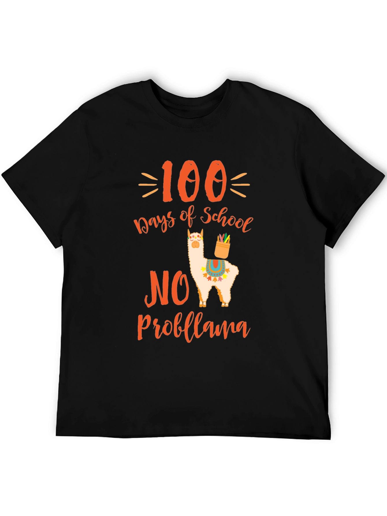 100 Days of School No Probllama T-Shirt