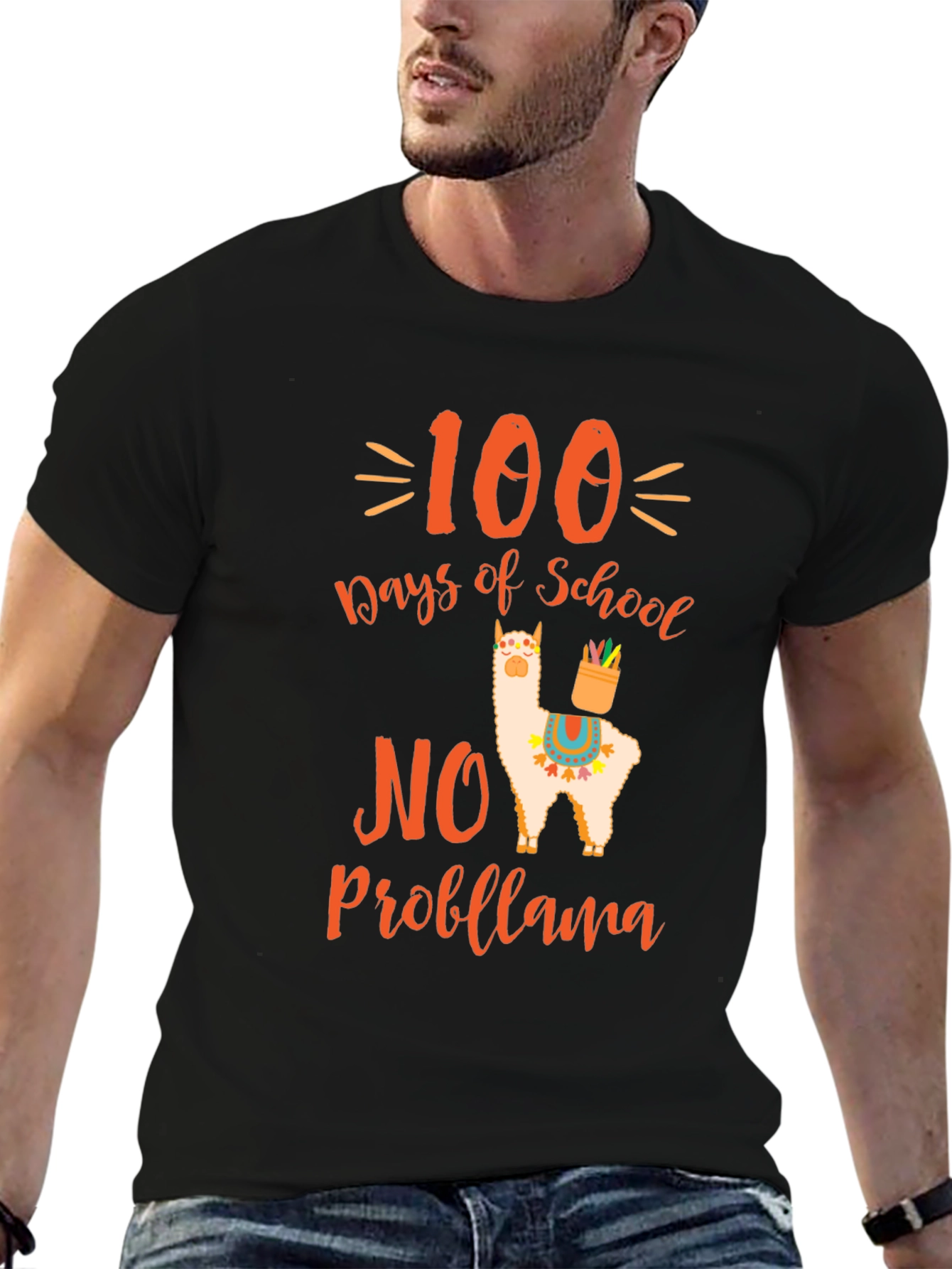 100 Days of School No Probllama T-Shirt