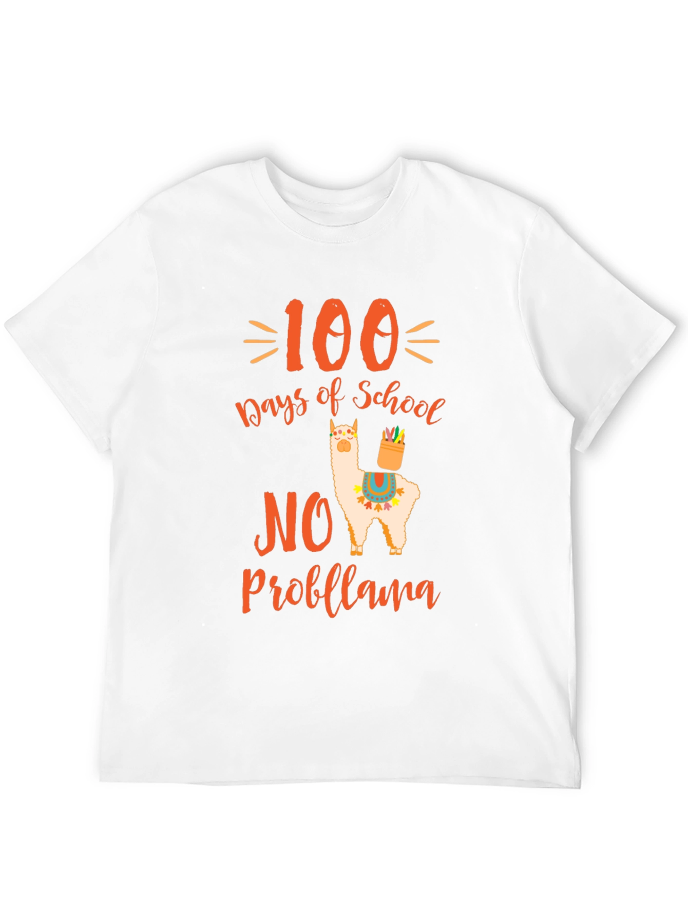 100 Days of School No Probllama T-Shirt