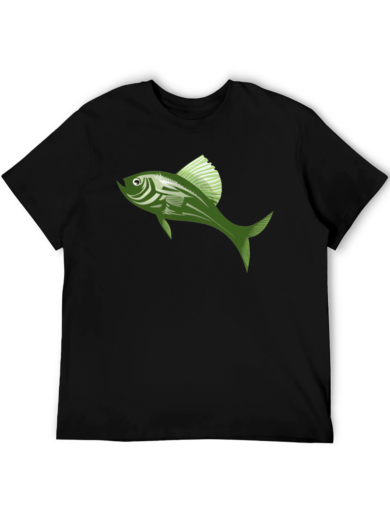 Cool Fish Graphic Tee - Stylish Black Cotton T-Shirt