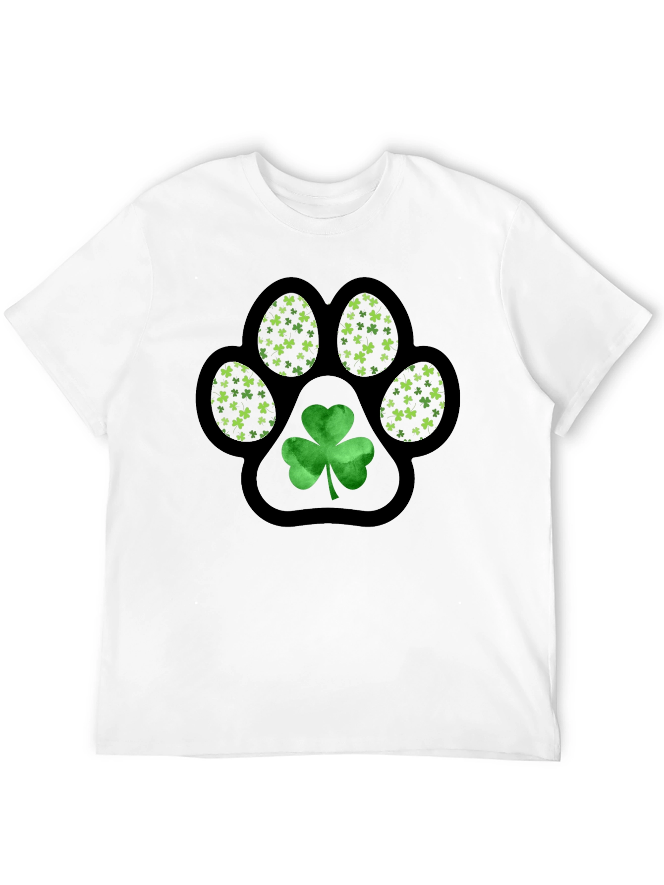 Shamrock Paw Print T-Shirt - St. Patricks Day