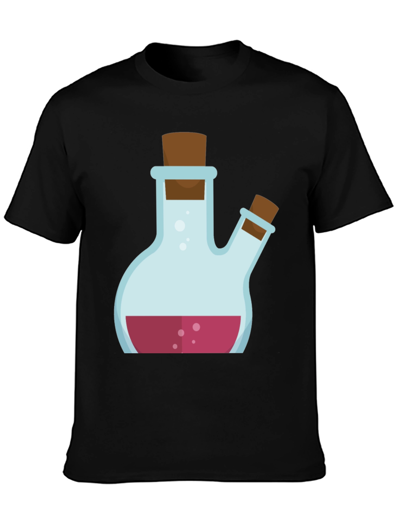 Potion Graphic Tee - Black Cotton Blend Shirt