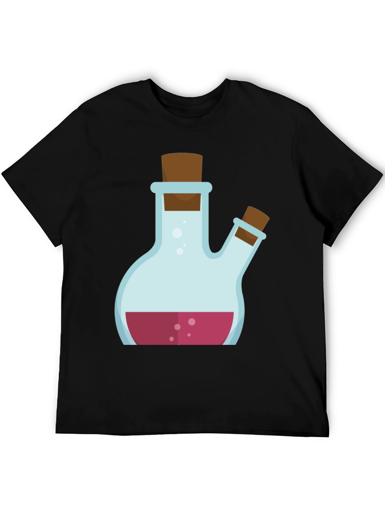 Potion Graphic Tee - Black Cotton Blend Shirt