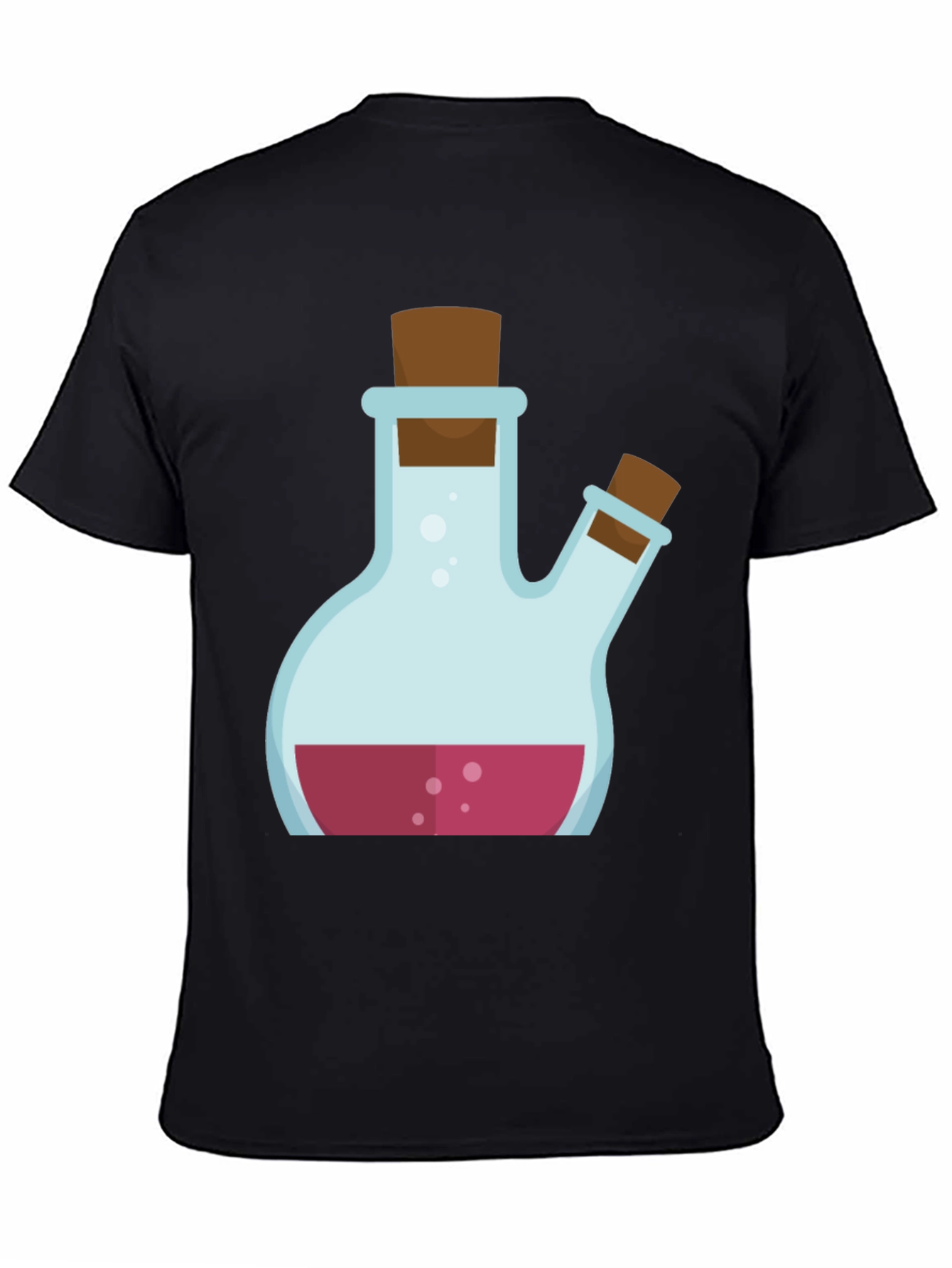 Potion Graphic Tee - Black Cotton Blend Shirt