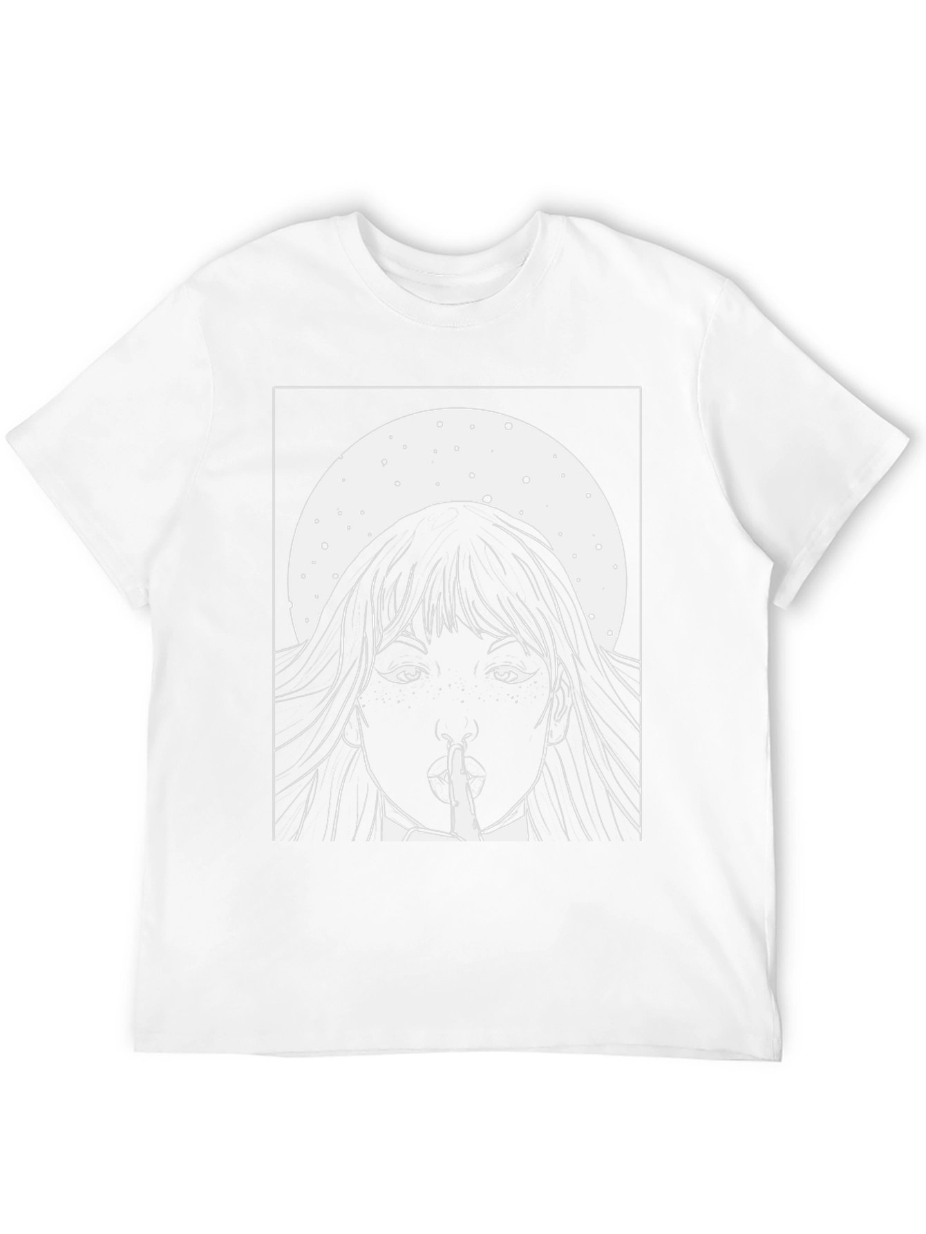Black Graphic Tee - Shhh Girl Print