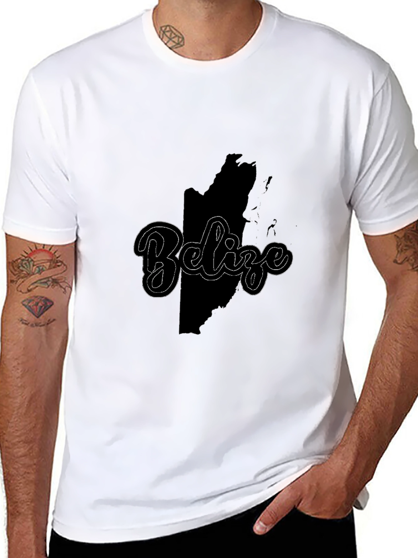 Belize Map T-Shirt - Stylish Travel Souvenir Tee