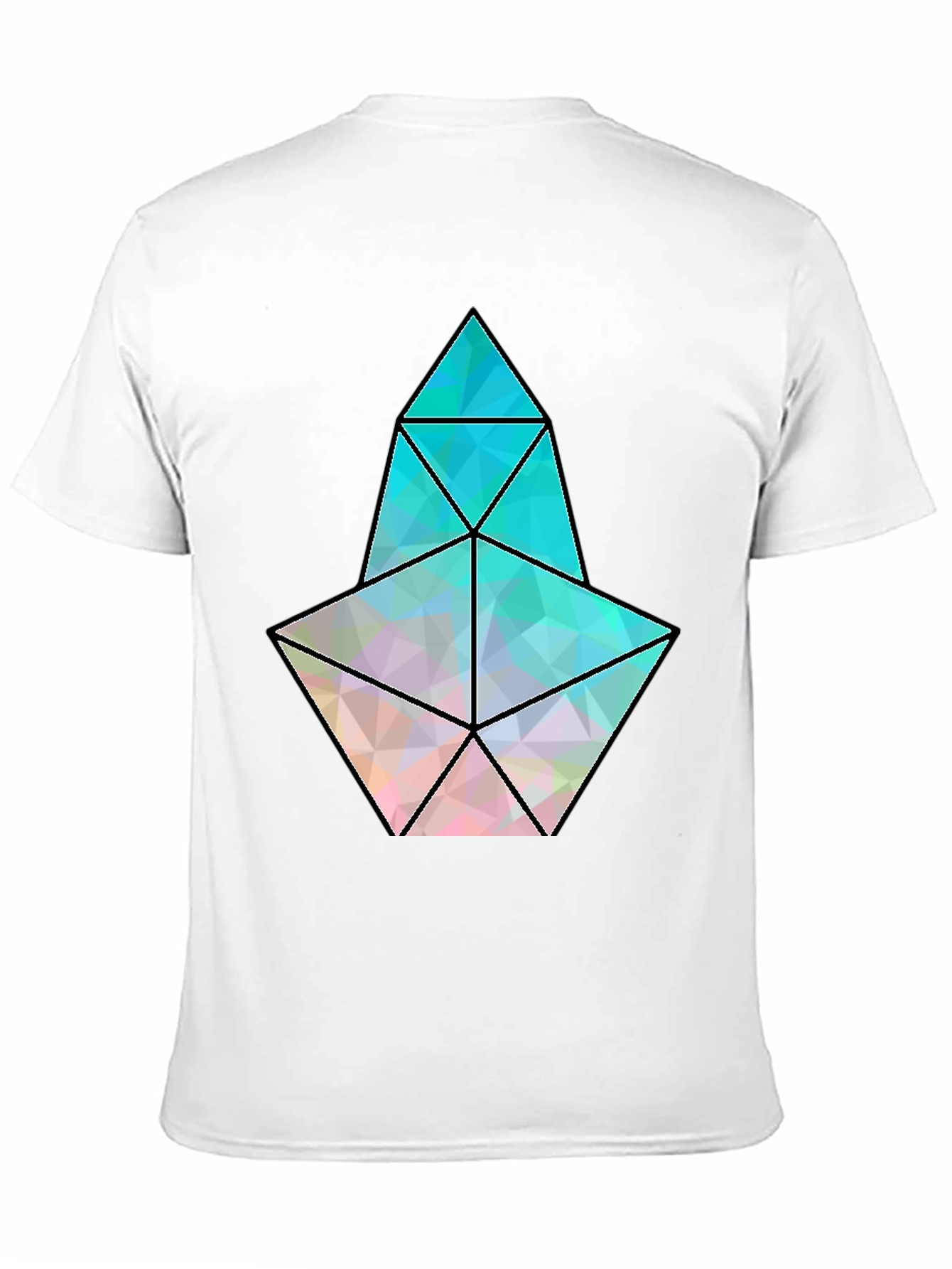Geometric Prism Graphic Black T-Shirt