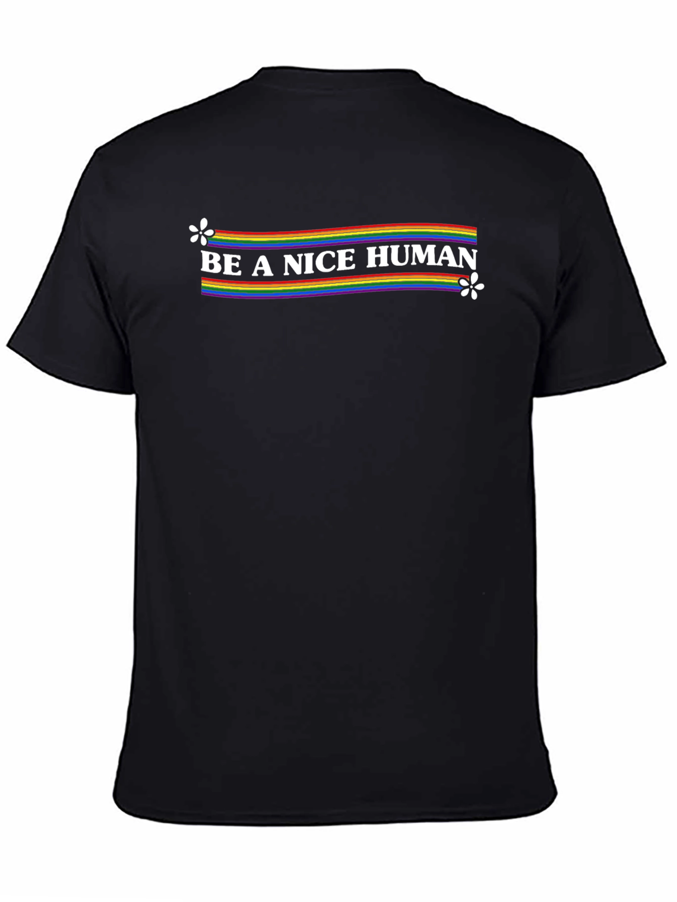Be A Nice Human Rainbow Tee