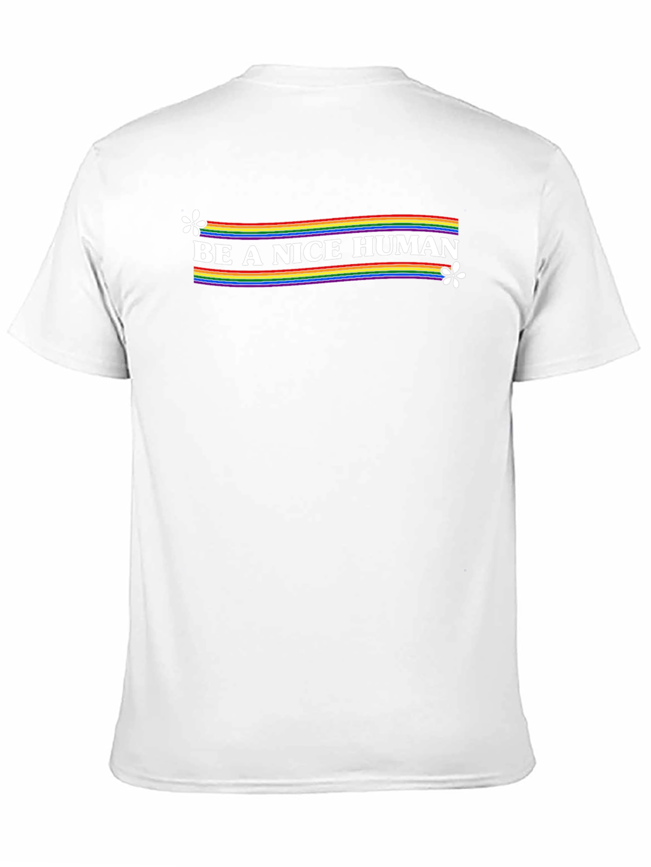 Be A Nice Human Rainbow Tee