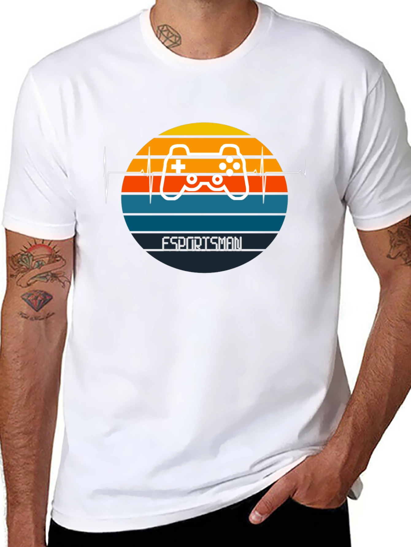Esportsman Controller Heartbeat Graphic T-Shirt