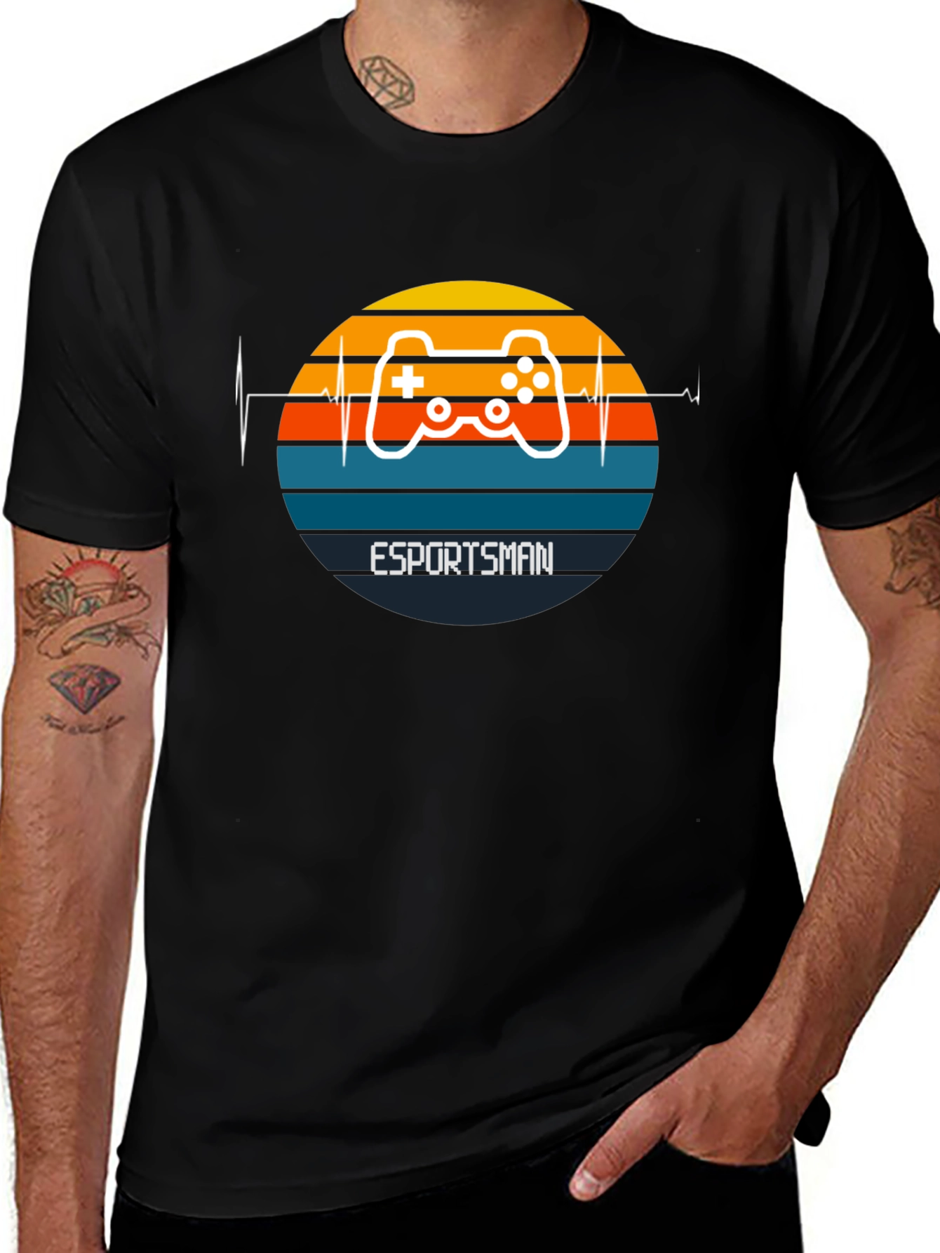 Esportsman Controller Heartbeat Graphic T-Shirt