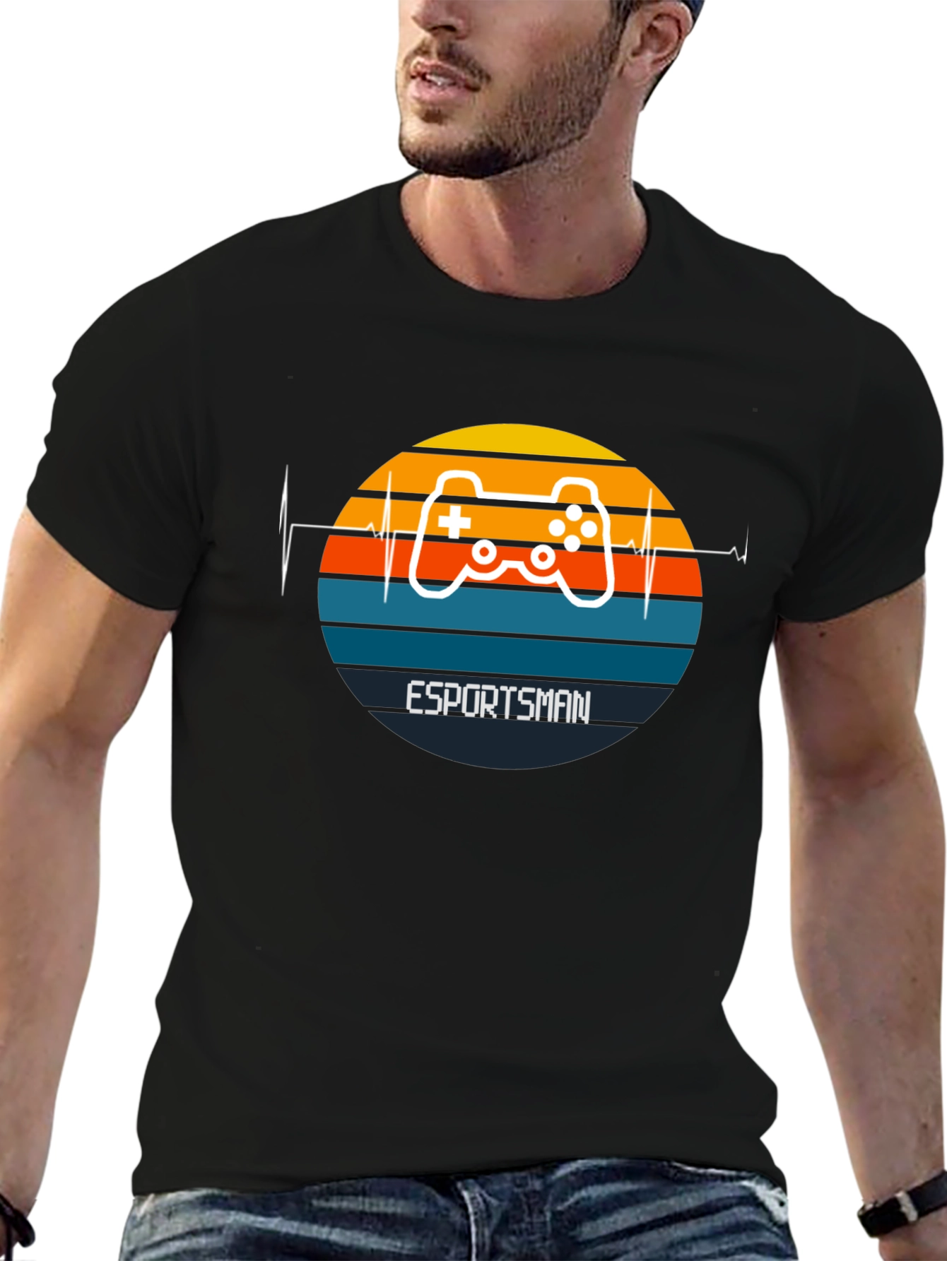 Esportsman Controller Heartbeat Graphic T-Shirt