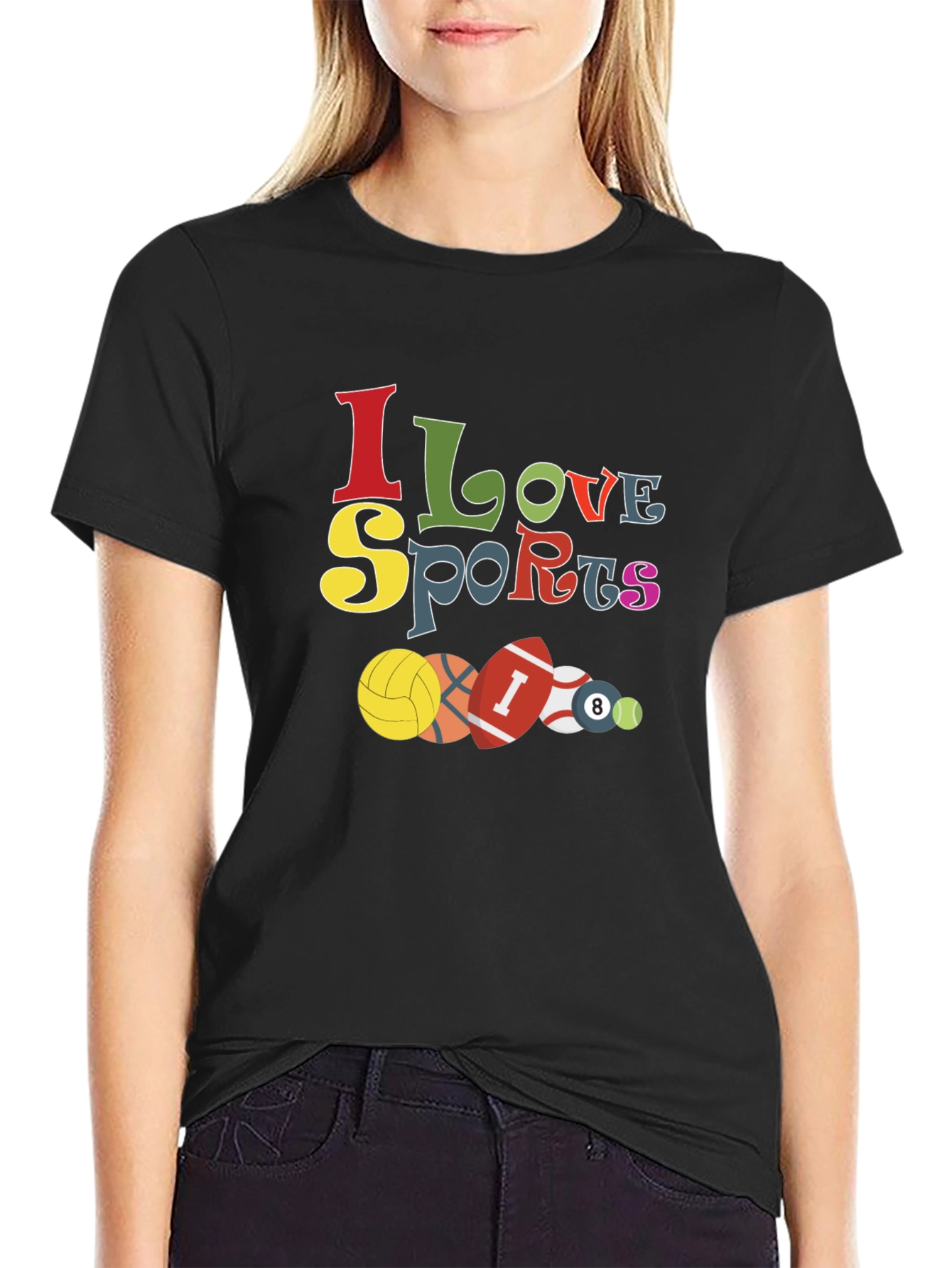 I Love Sports Graphic T-Shirt