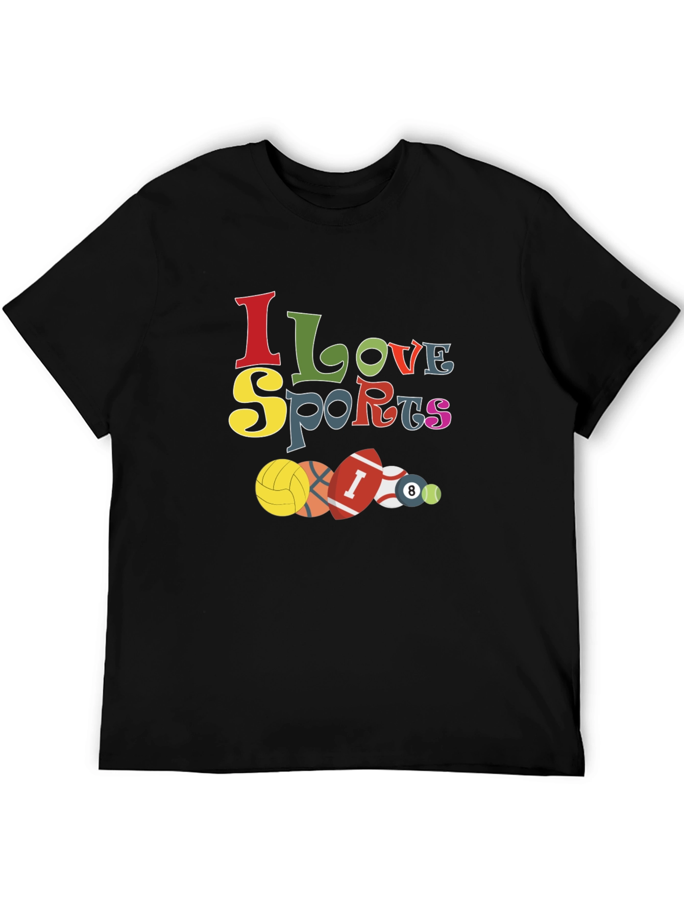 I Love Sports Graphic T-Shirt