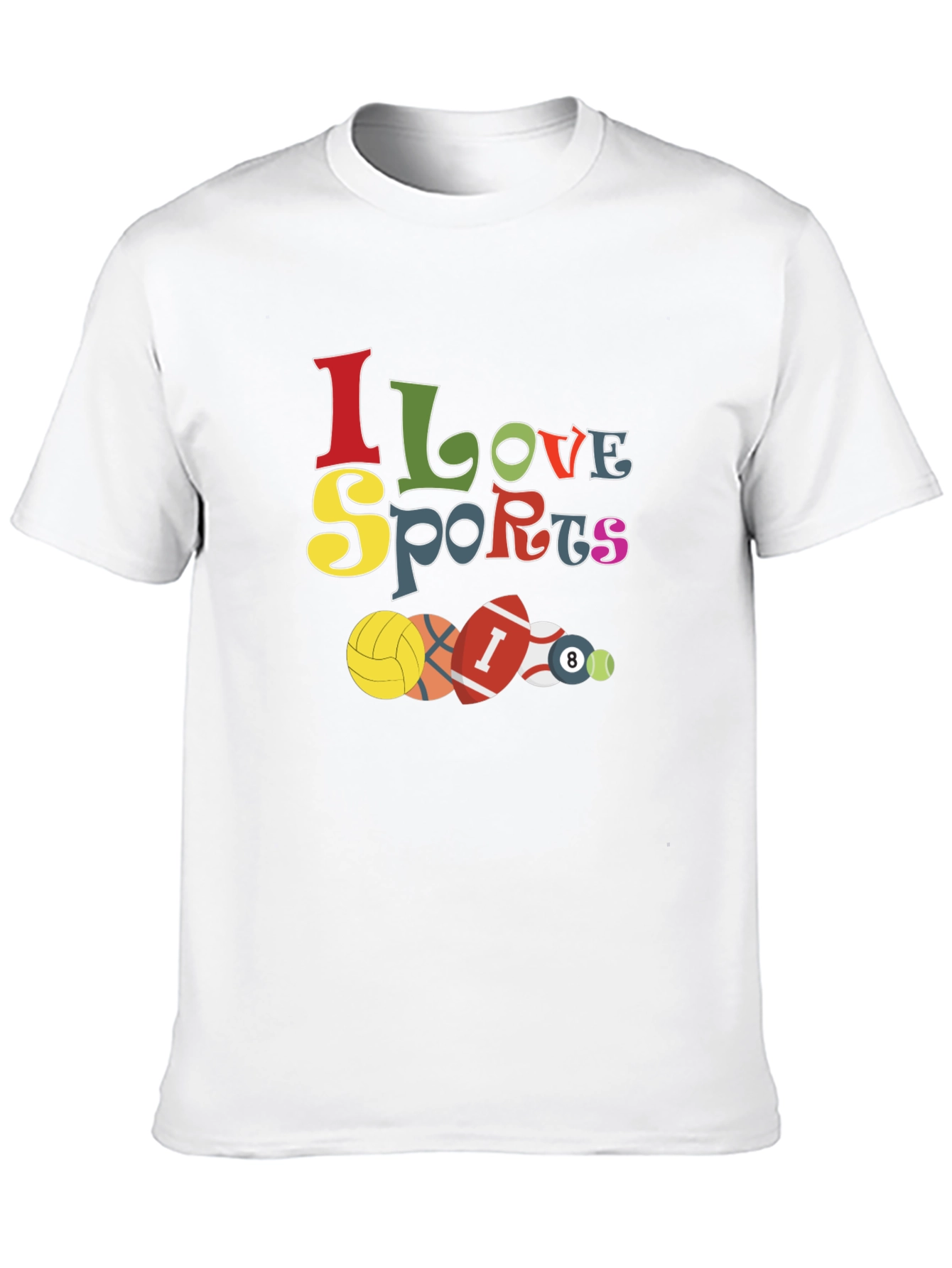I Love Sports Graphic T-Shirt