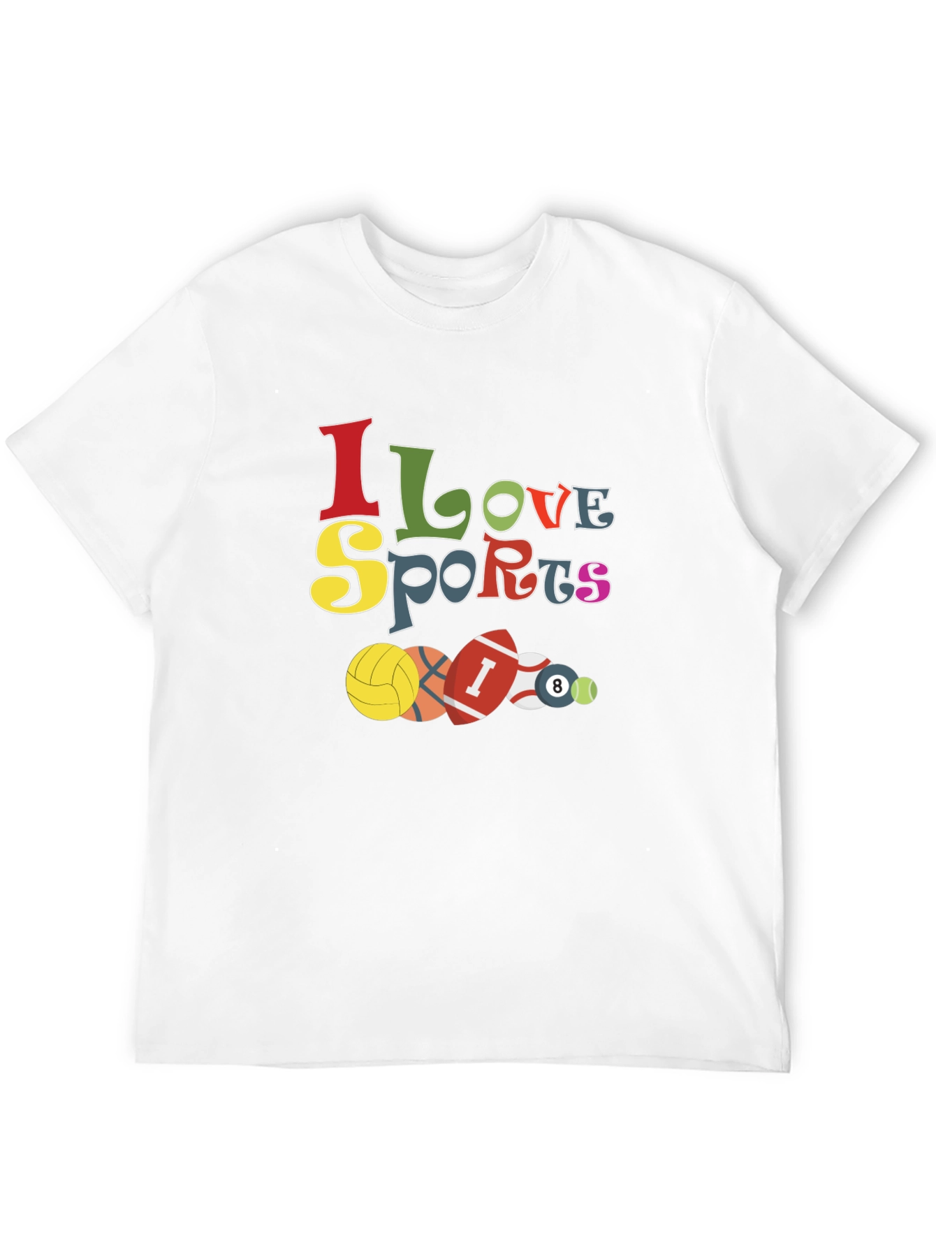 I Love Sports Graphic T-Shirt