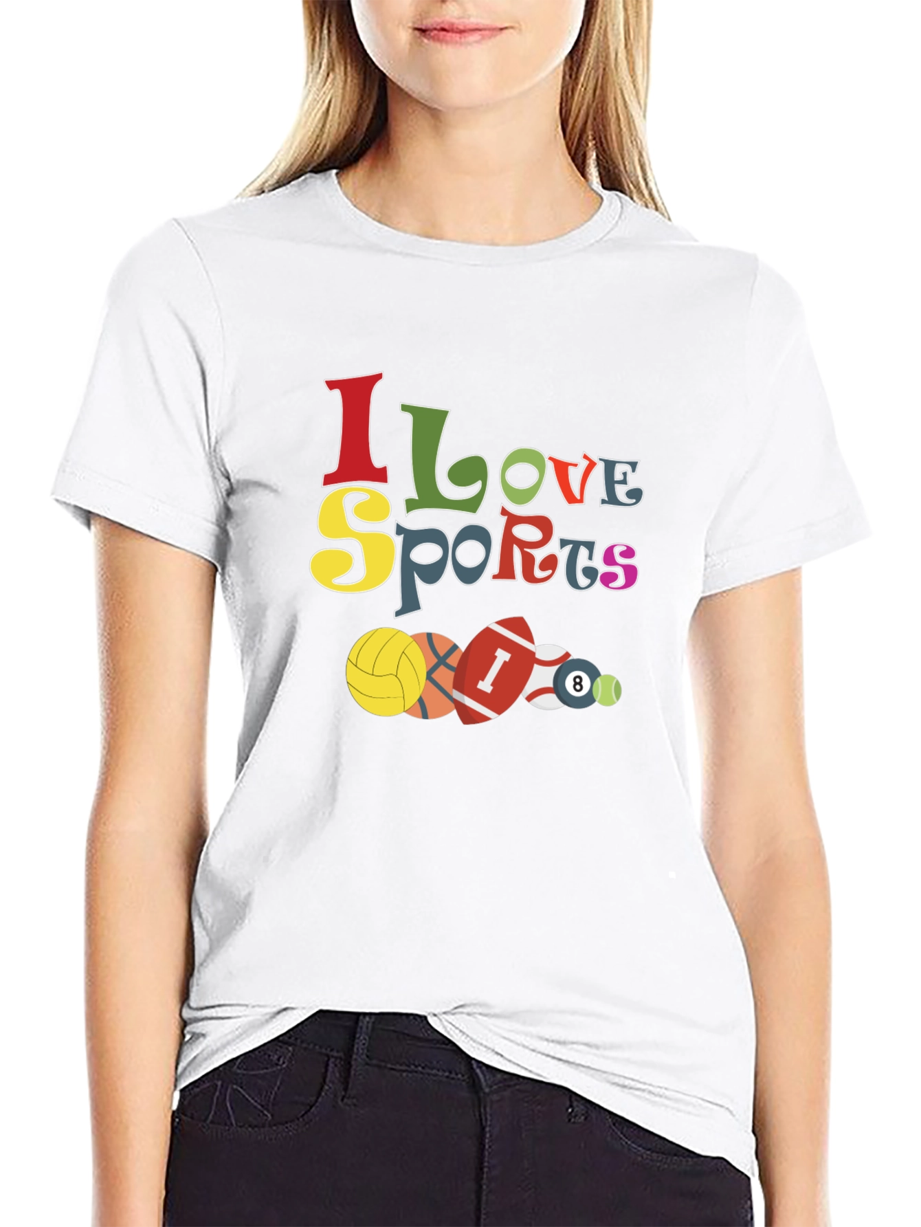 I Love Sports Graphic T-Shirt