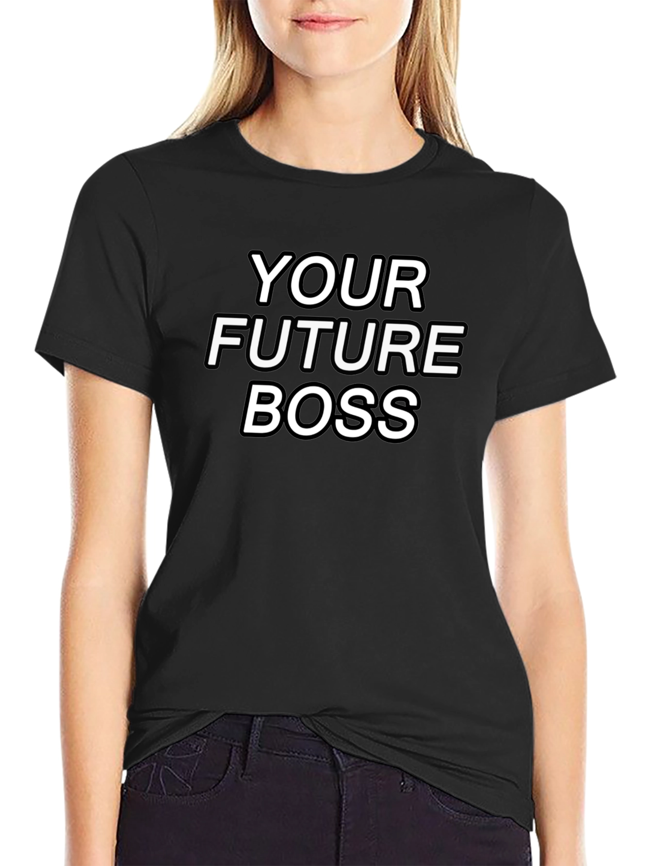 Your Future Boss Black T-Shirt - Bold Statement Tee
