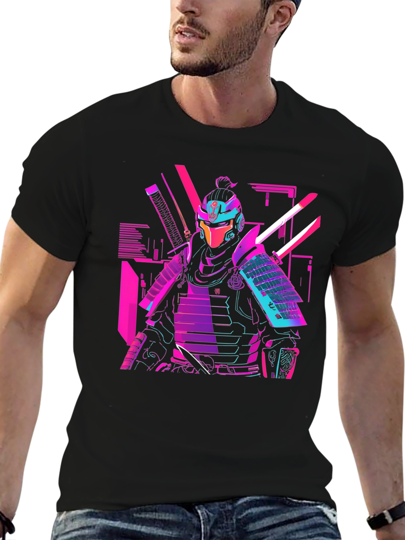 Cyberpunk Samurai Graphic T-Shirt