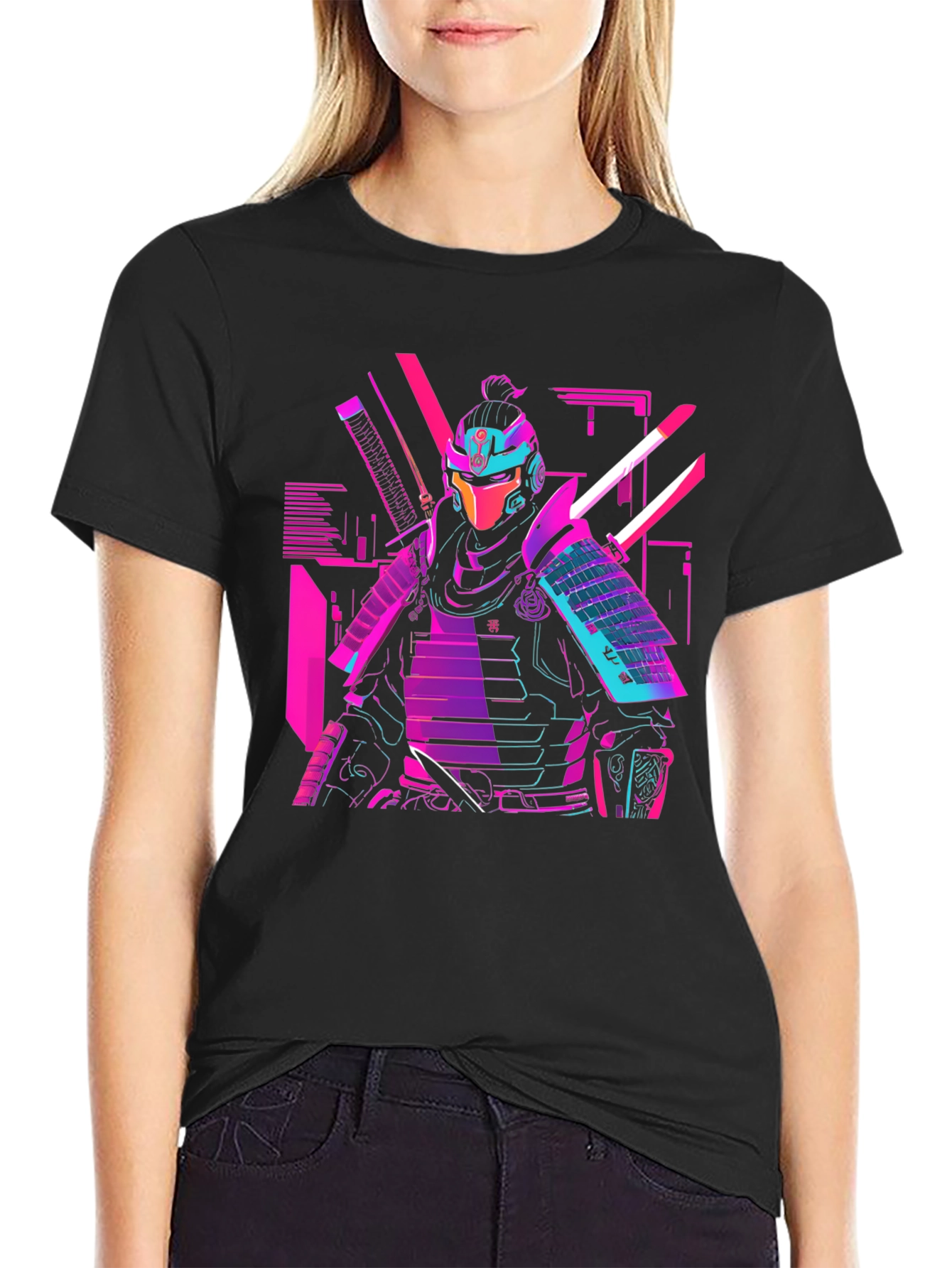 Cyberpunk Samurai Graphic T-Shirt