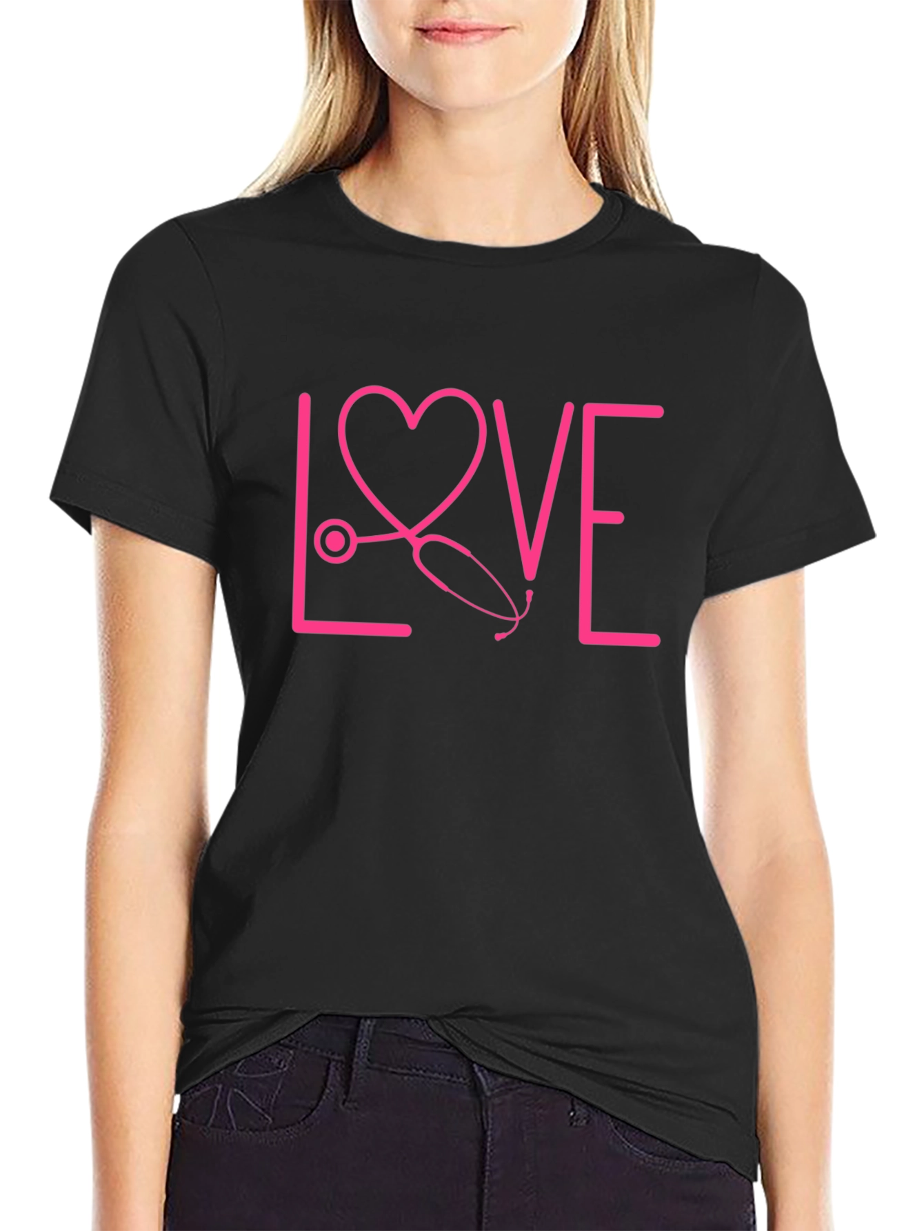 Nurse Love Stethoscope Graphic Tee