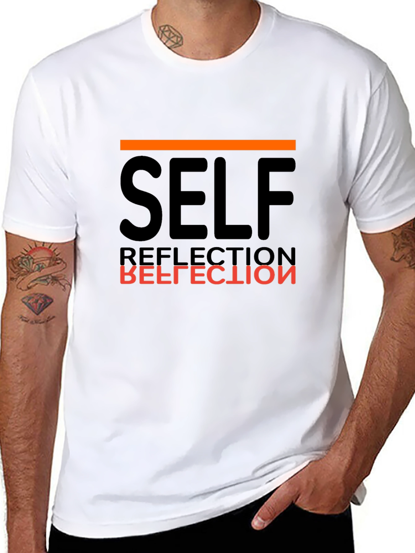 Self Reflection Black T-Shirt