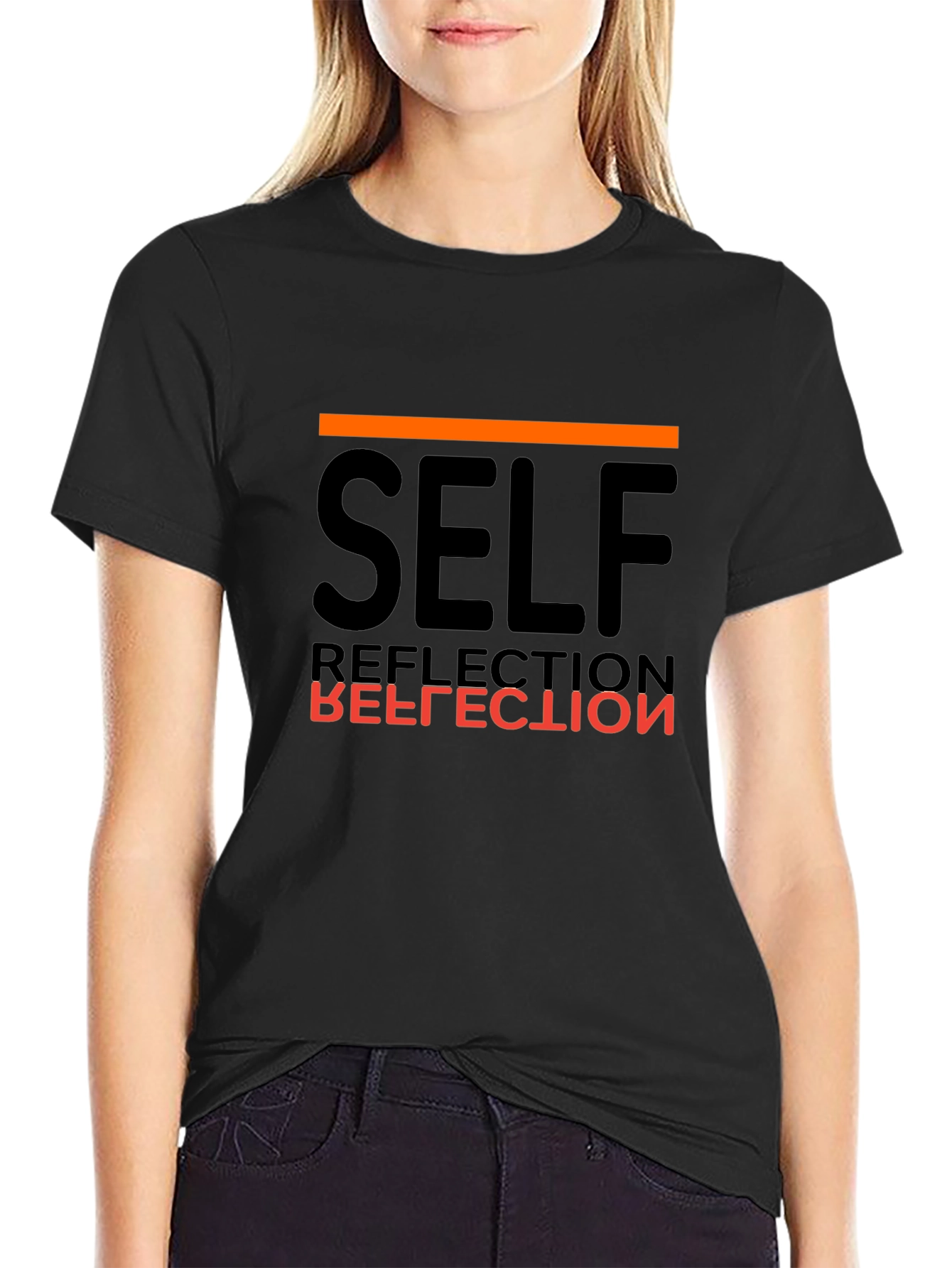 Self Reflection Black T-Shirt