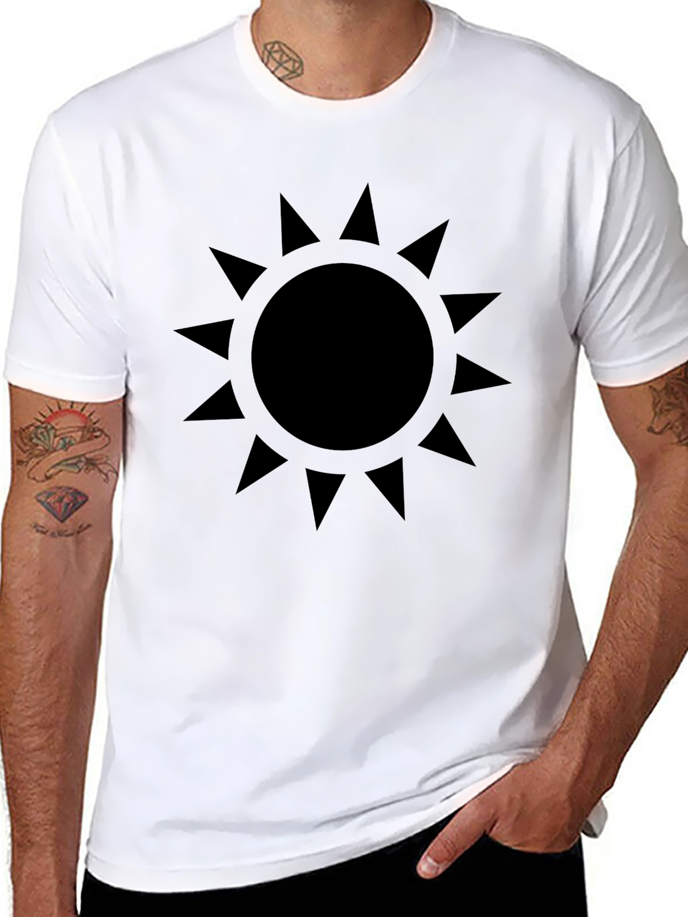 Black Sun Graphic Tee - Modern Style