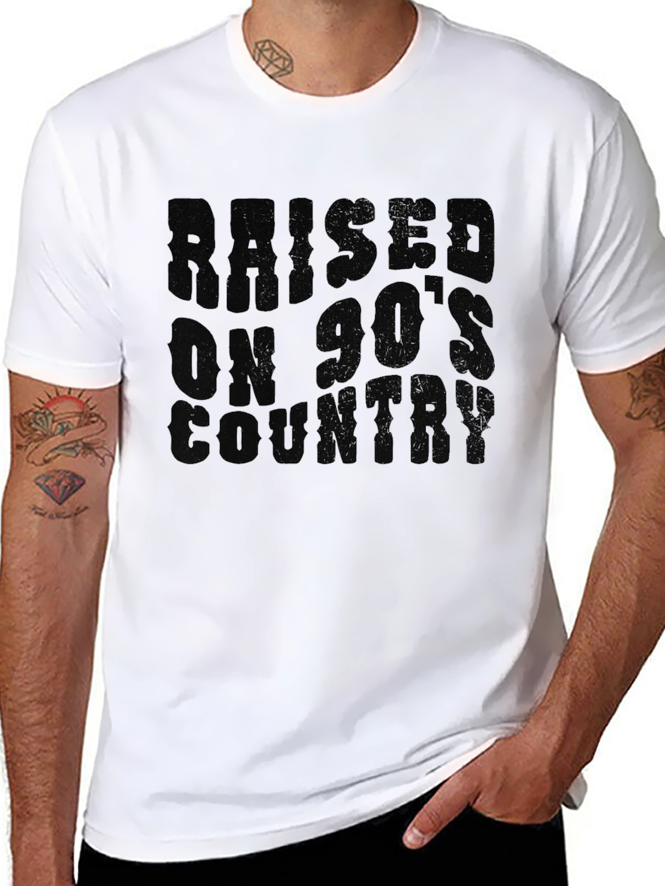 Raised on 90s Country Black T-Shirt