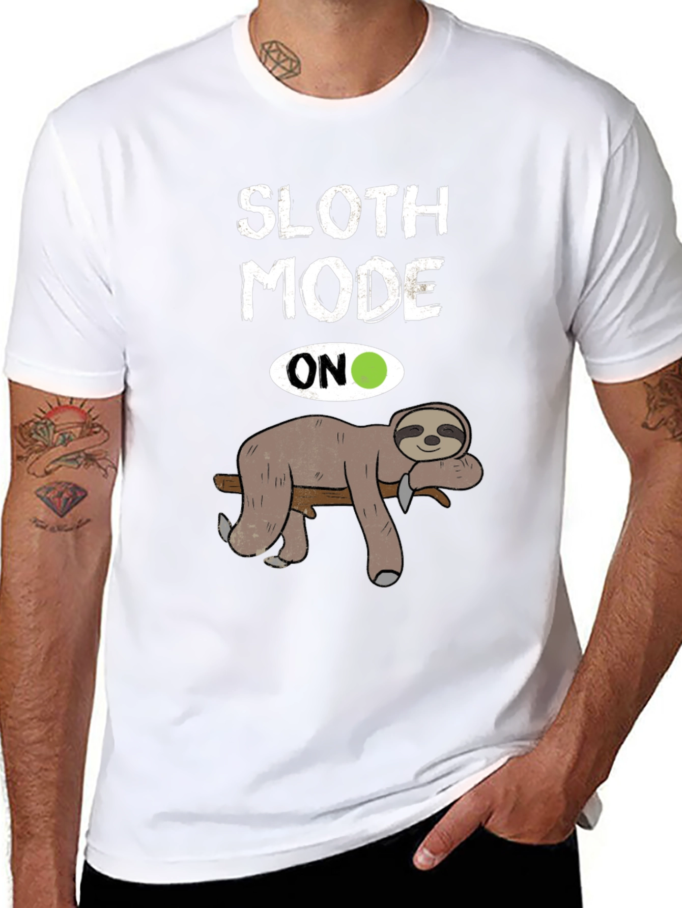 Sloth Mode On Graphic Tee - Relaxed Fit