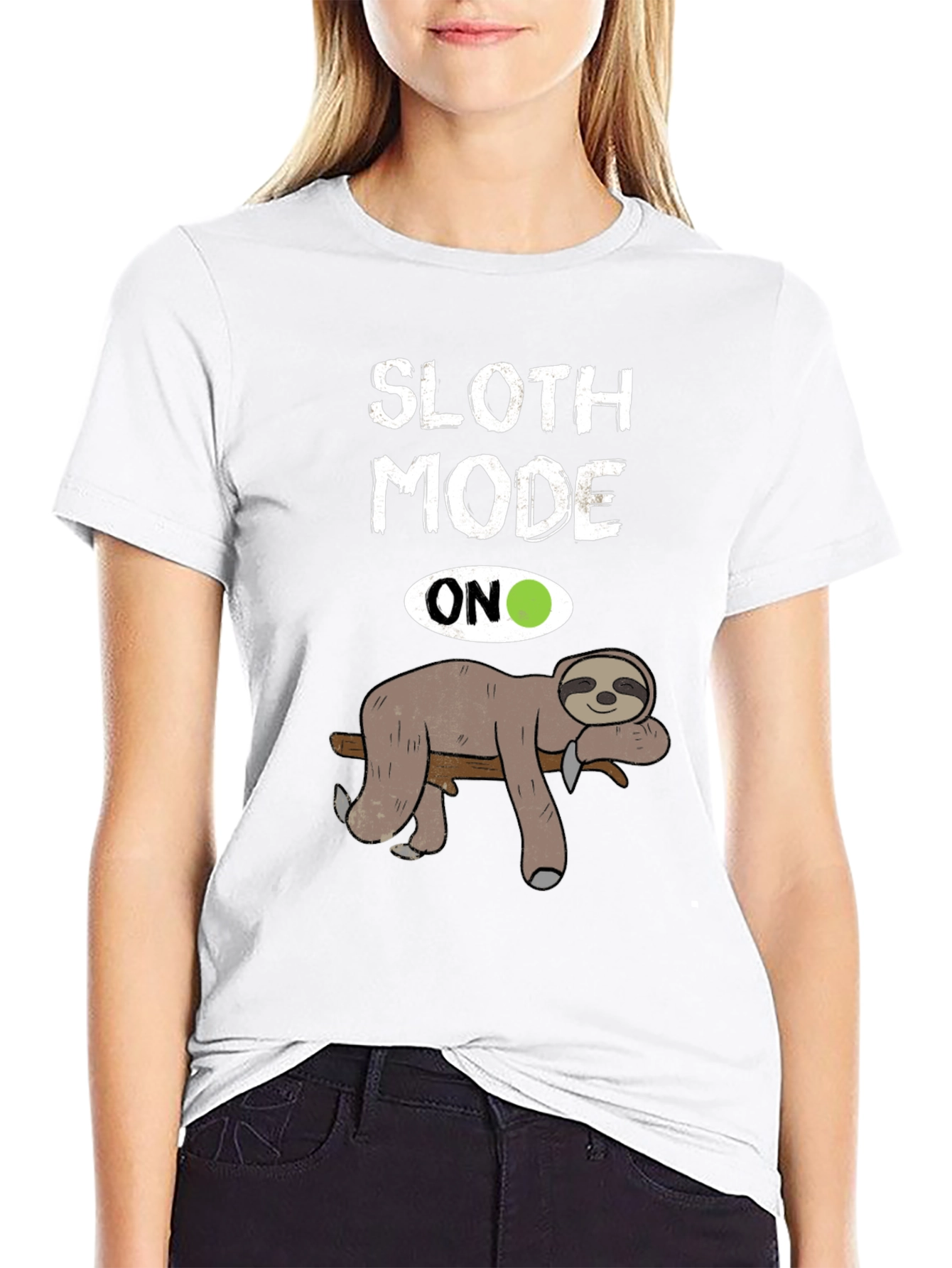 Sloth Mode On Graphic Tee - Relaxed Fit