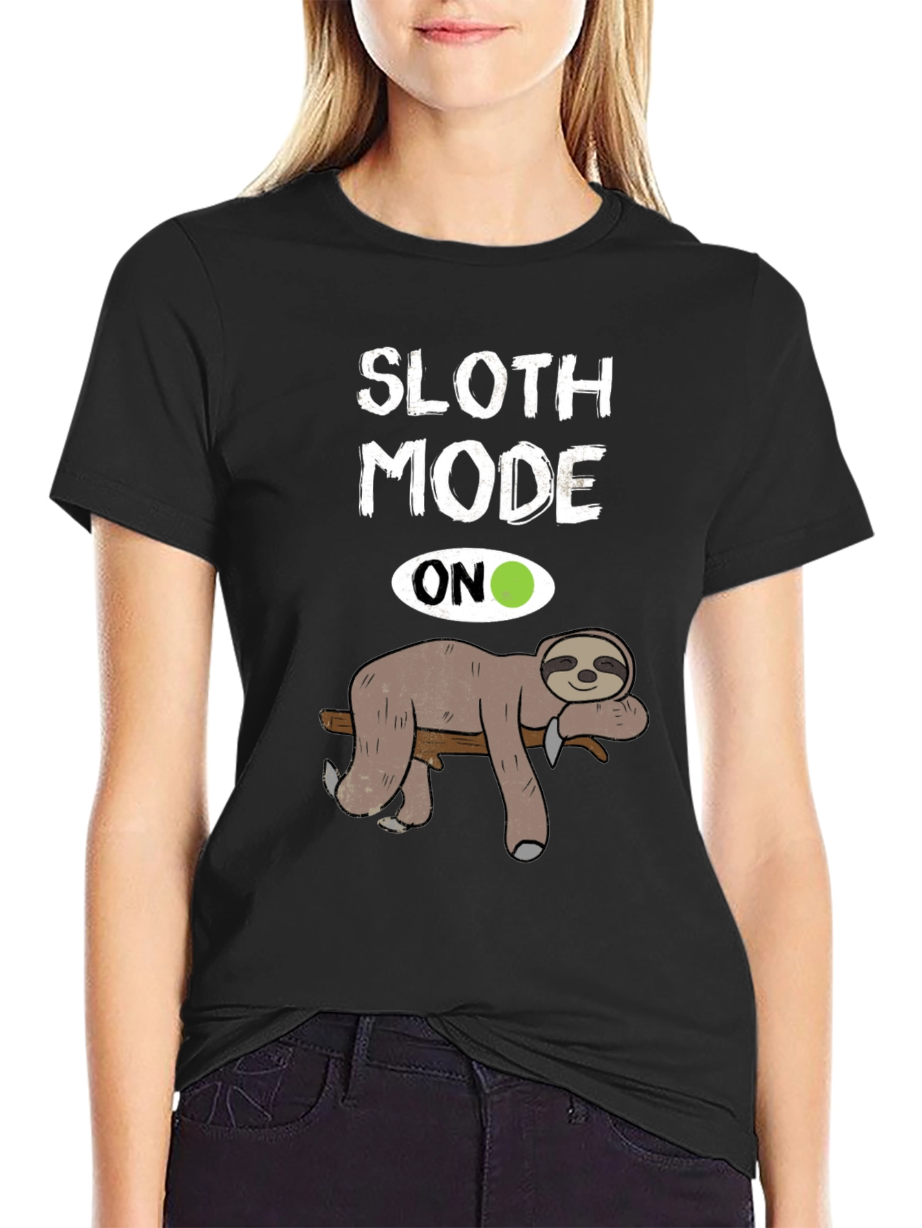 Sloth Mode On Graphic Tee - Relaxed Fit