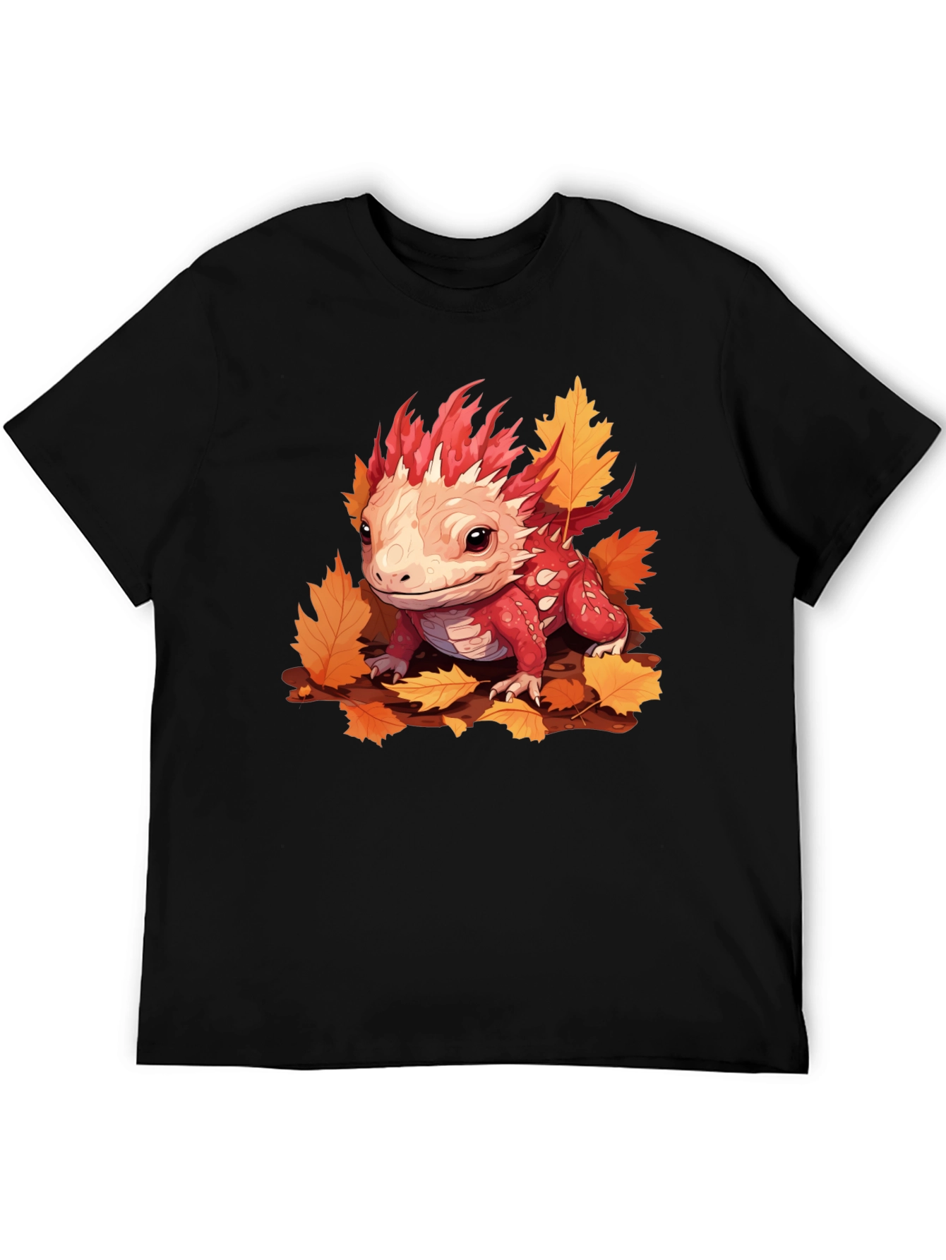 Axolotl Fall Leaves Graphic Tee