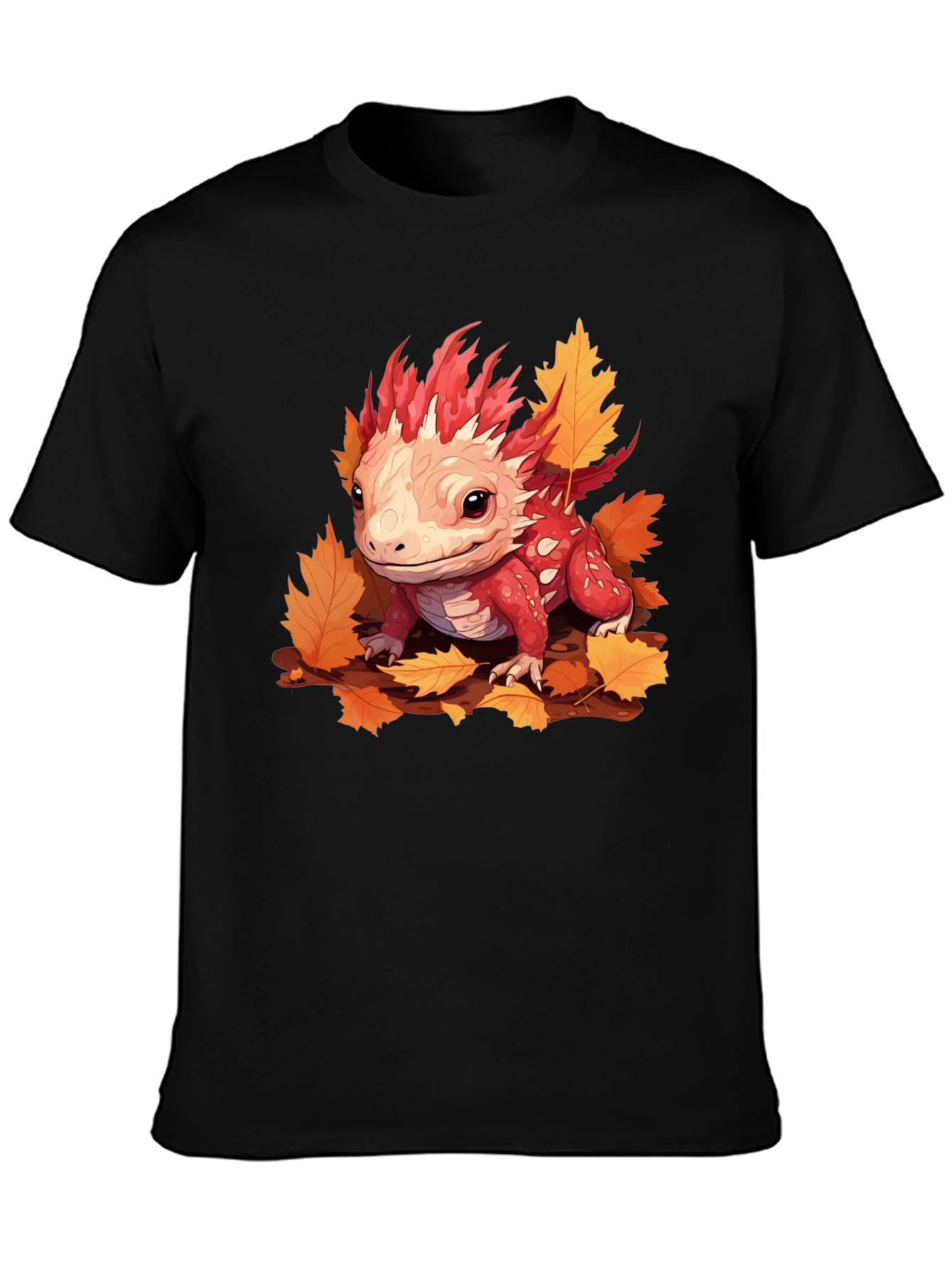 Axolotl Fall Leaves Graphic Tee