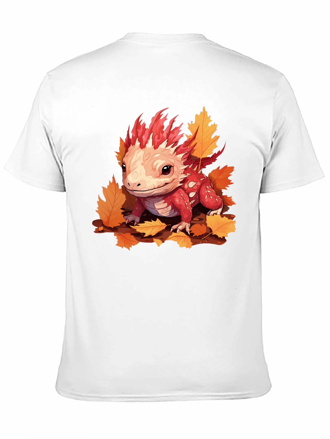 Axolotl Fall Leaves Graphic Tee