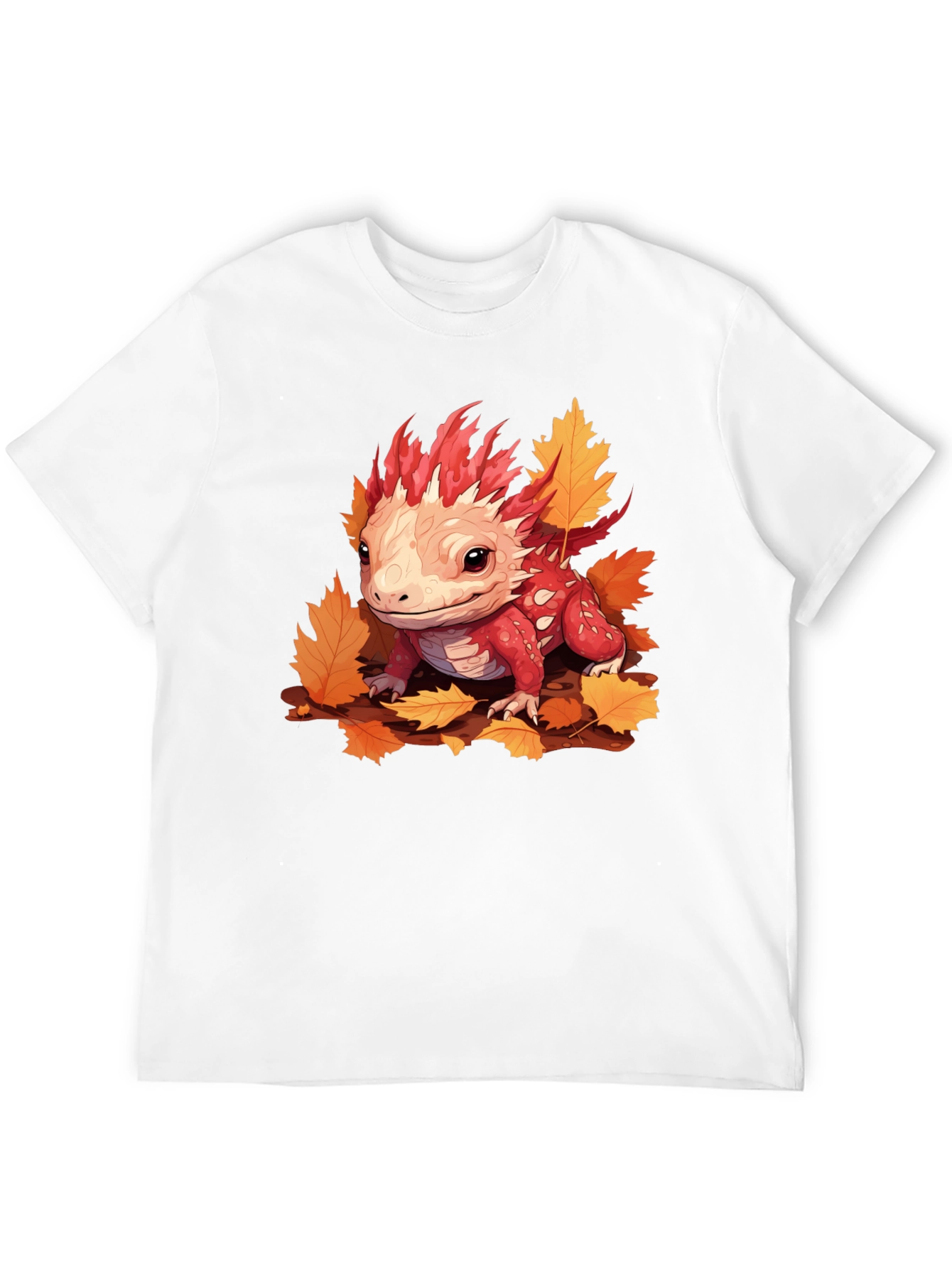 Axolotl Fall Leaves Graphic Tee