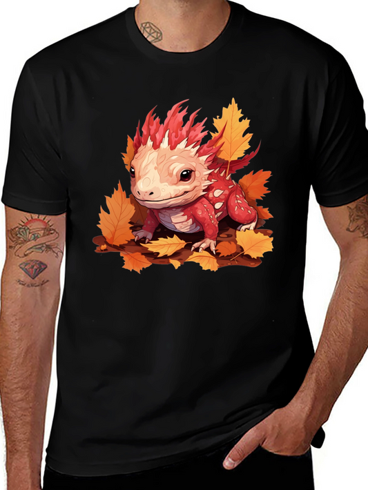 Axolotl Fall Leaves Graphic Tee