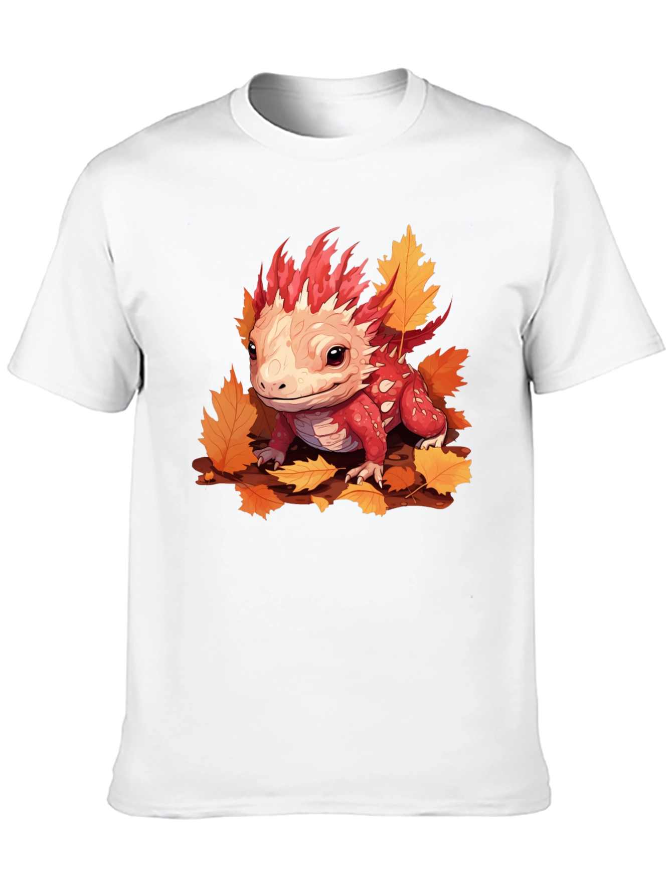 Axolotl Fall Leaves Graphic Tee